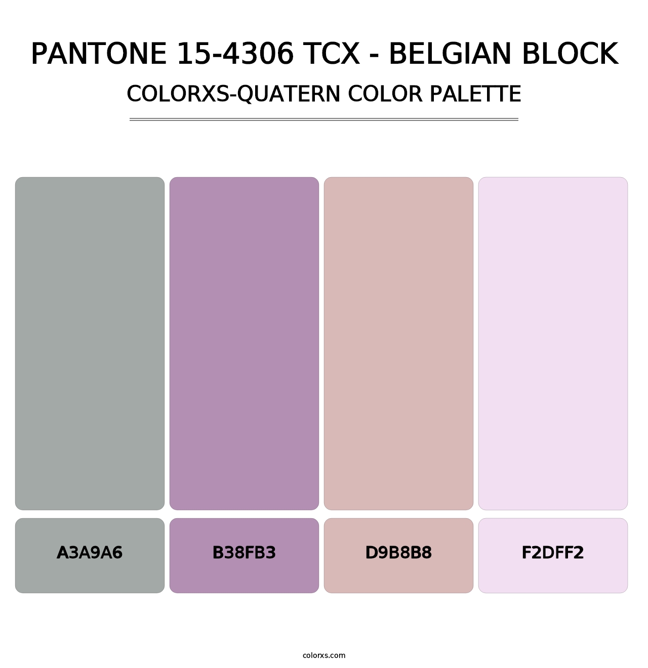 PANTONE 15-4306 TCX - Belgian Block - Colorxs Quatern Palette