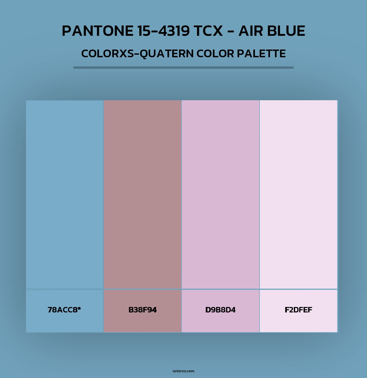PANTONE 15-4319 TCX - Air Blue - Colorxs Quad Palette