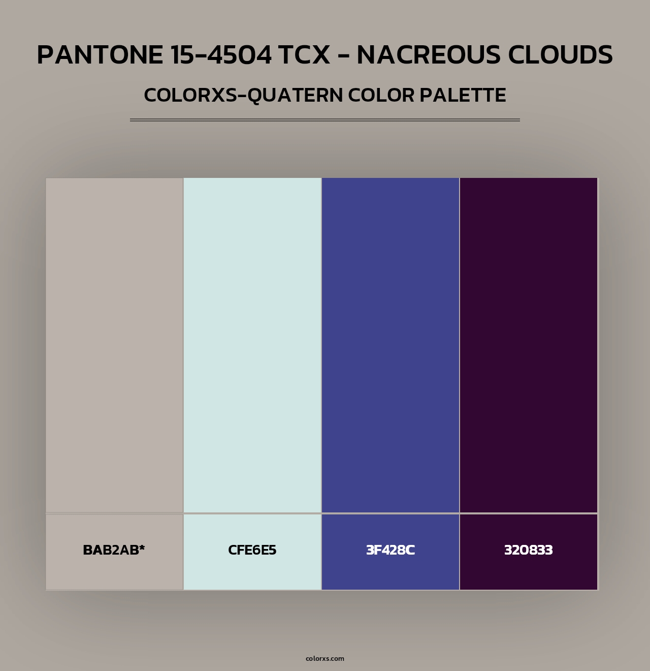 PANTONE 15-4504 TCX - Nacreous Clouds - Colorxs Quad Palette