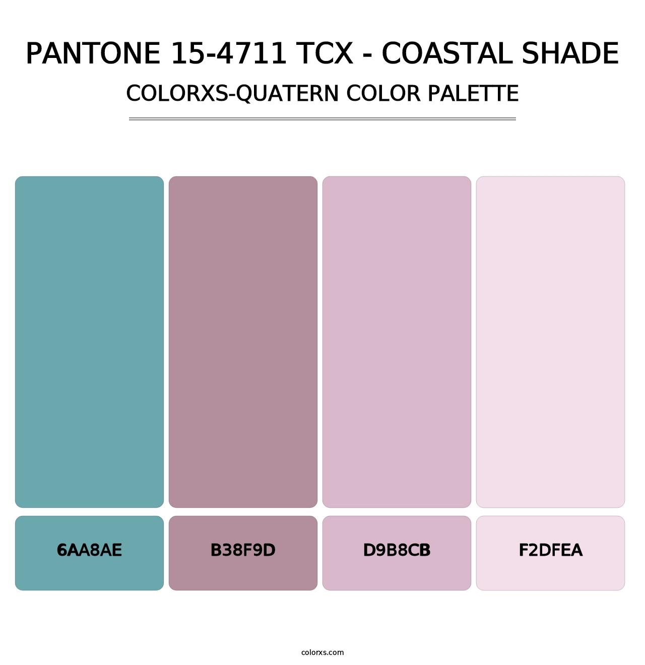 PANTONE 15-4711 TCX - Coastal Shade - Colorxs Quatern Palette