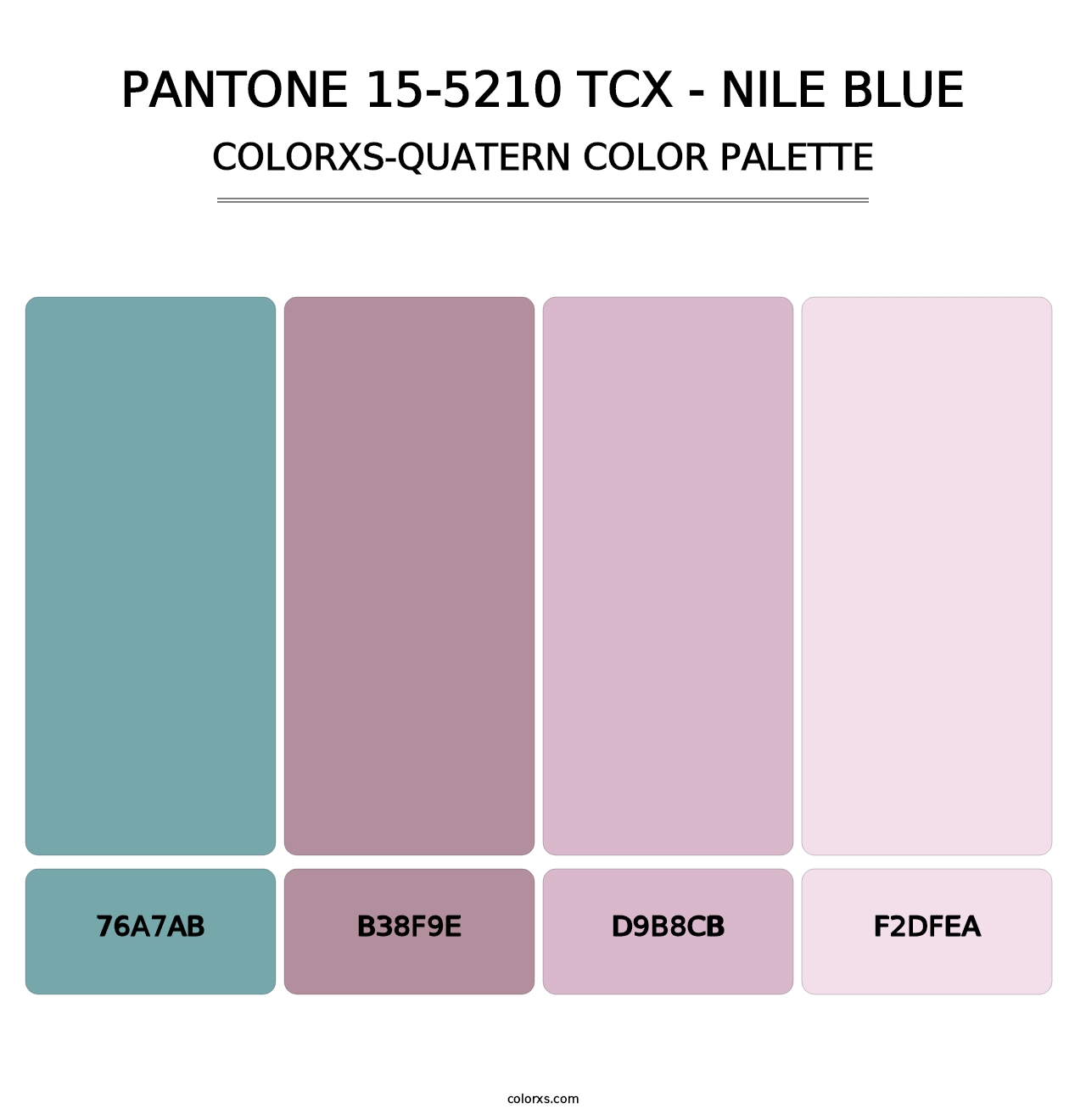 PANTONE 15-5210 TCX - Nile Blue - Colorxs Quatern Palette