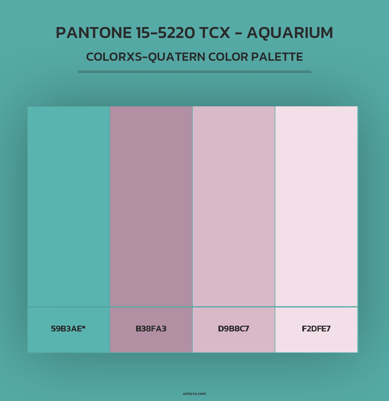 PANTONE 15-5220 TCX - Aquarium - Colorxs Quad Palette