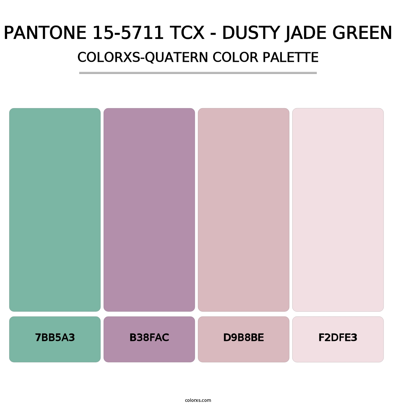 PANTONE 15-5711 TCX - Dusty Jade Green - Colorxs Quatern Palette