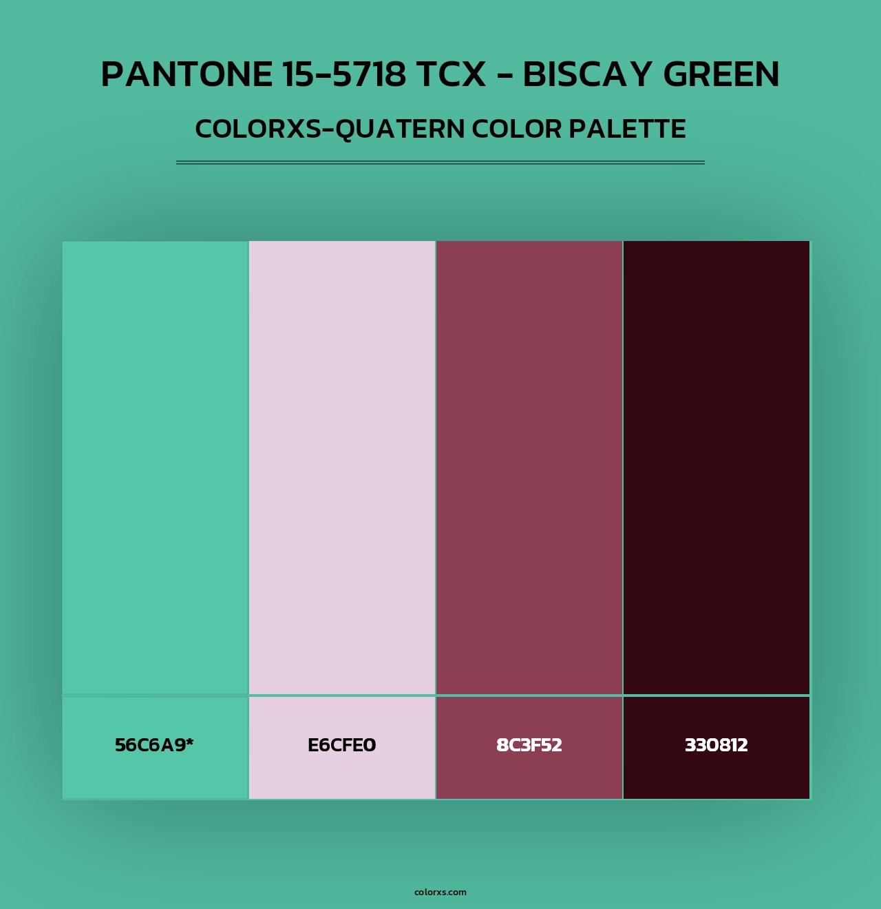 PANTONE 15-5718 TCX - Biscay Green - Colorxs Quad Palette