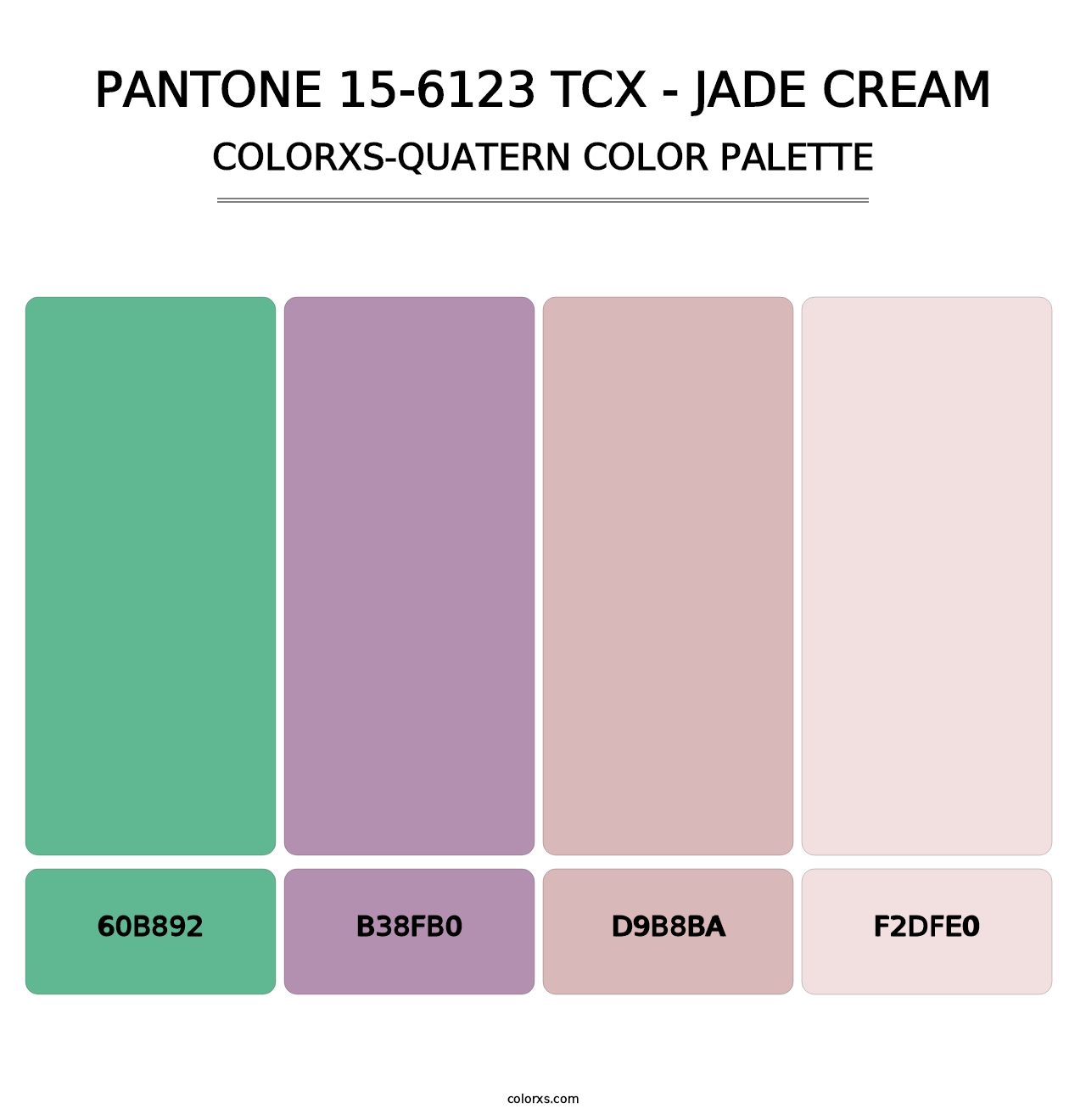 PANTONE 15-6123 TCX - Jade Cream - Colorxs Quatern Palette