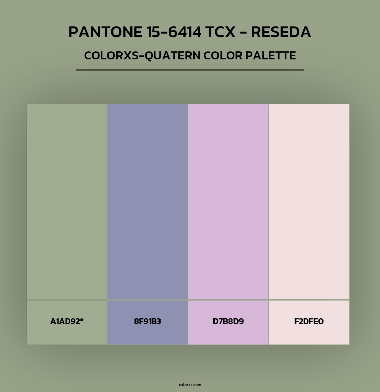 PANTONE 15-6414 TCX - Reseda - Colorxs Quad Palette