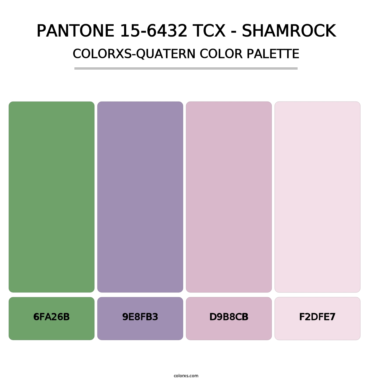 PANTONE 15-6432 TCX - Shamrock - Colorxs Quatern Palette