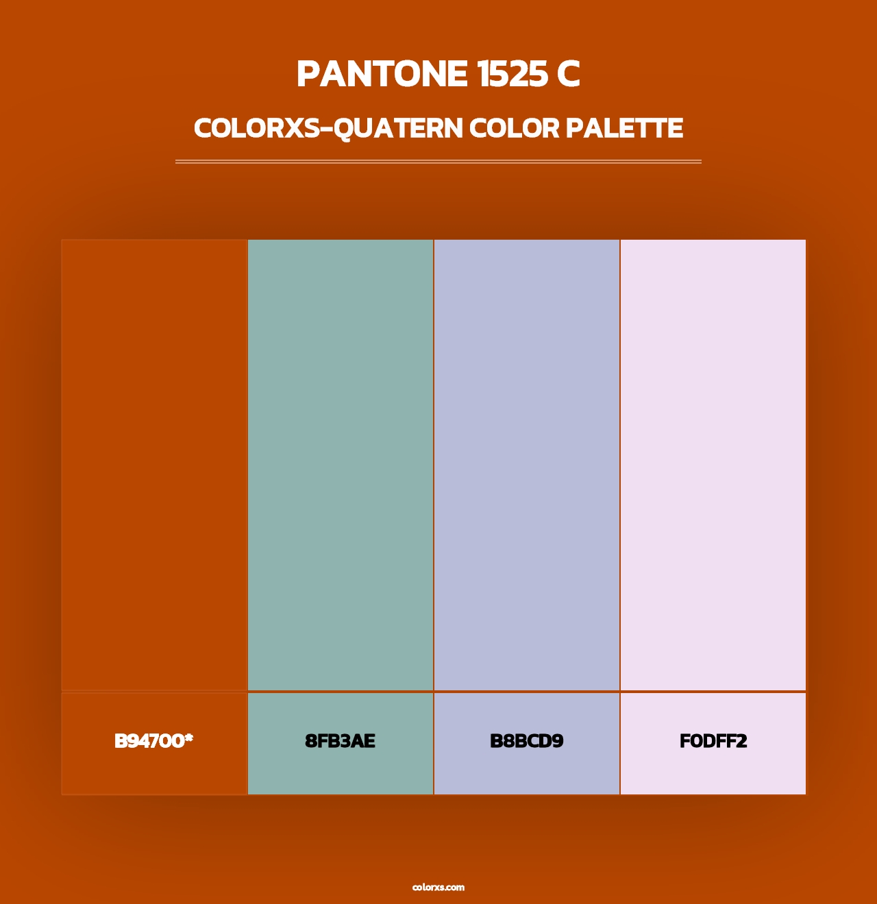 PANTONE 1525 C - Colorxs Quad Palette