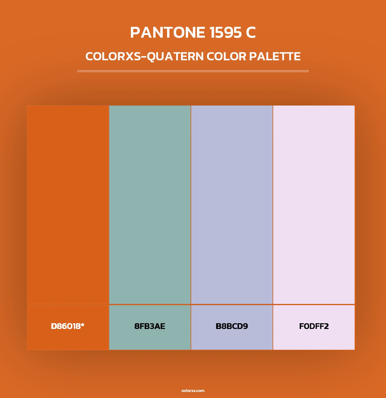 PANTONE 1595 C - Colorxs Quad Palette