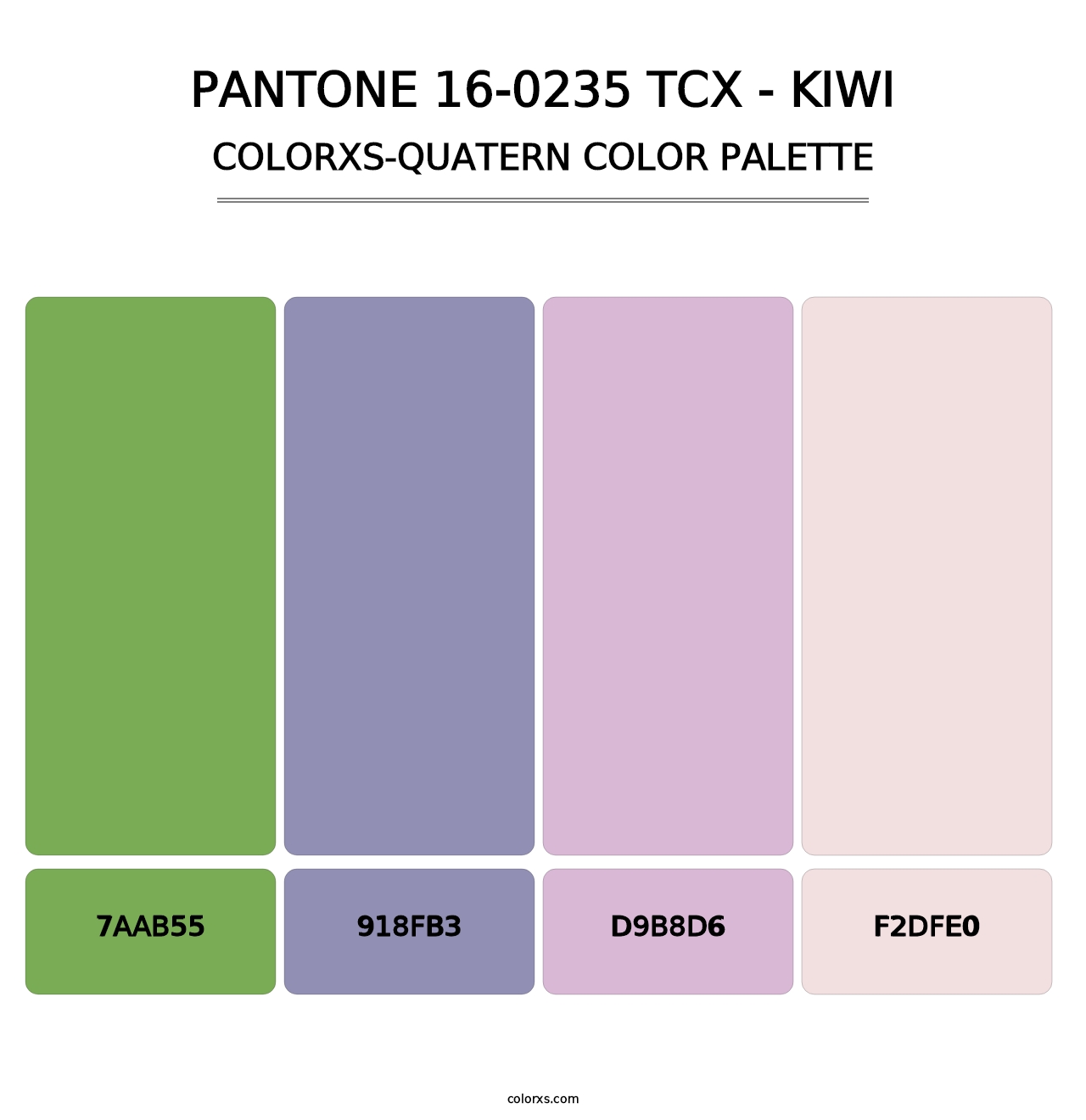 PANTONE 16-0235 TCX - Kiwi - Colorxs Quatern Palette