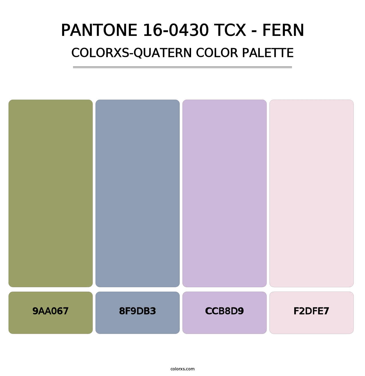 PANTONE 16-0430 TCX - Fern - Colorxs Quatern Palette