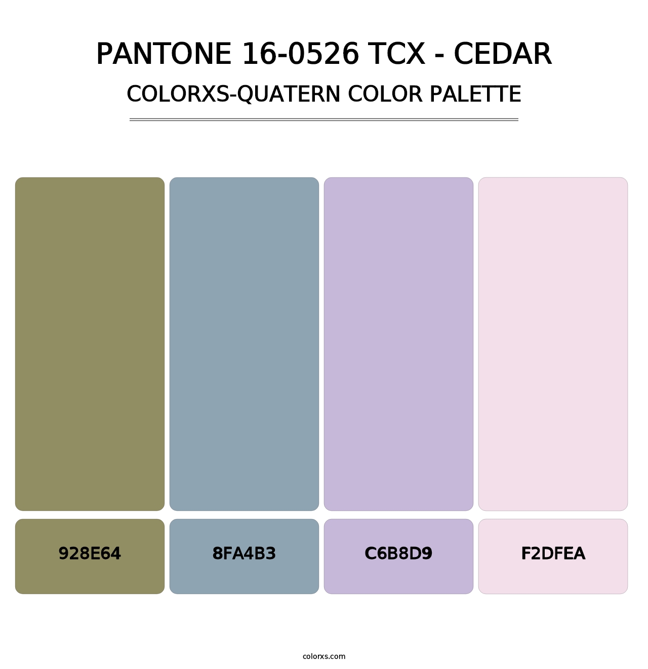 PANTONE 16-0526 TCX - Cedar - Colorxs Quatern Palette