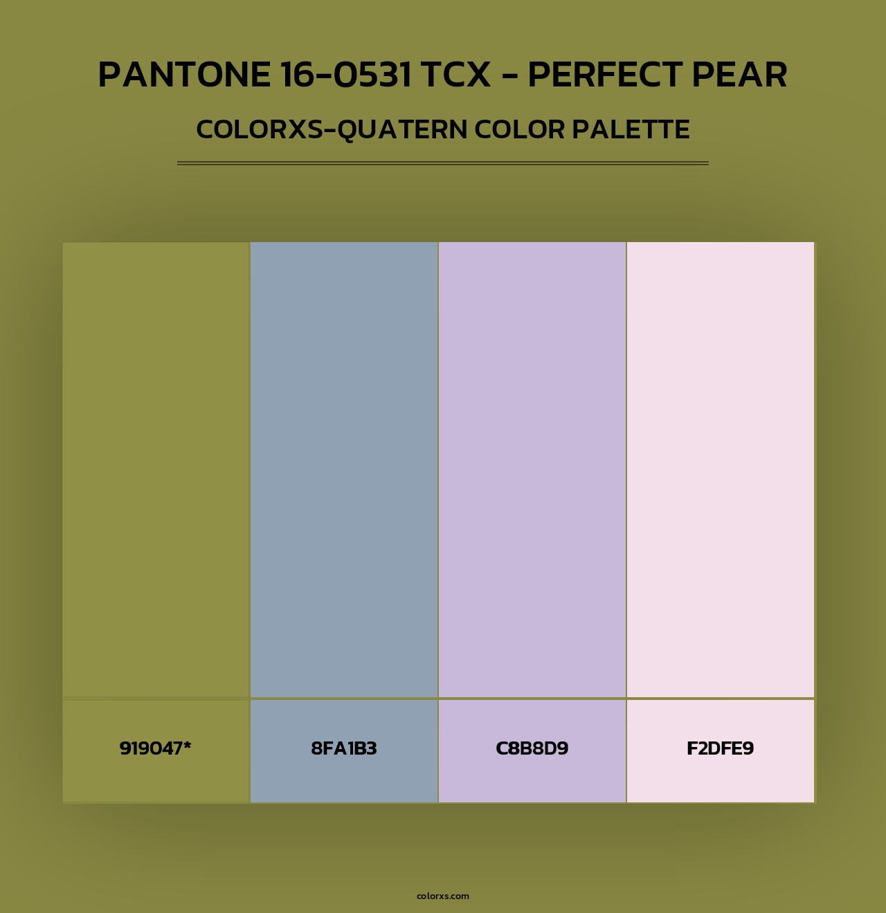 PANTONE 16-0531 TCX - Perfect Pear - Colorxs Quad Palette