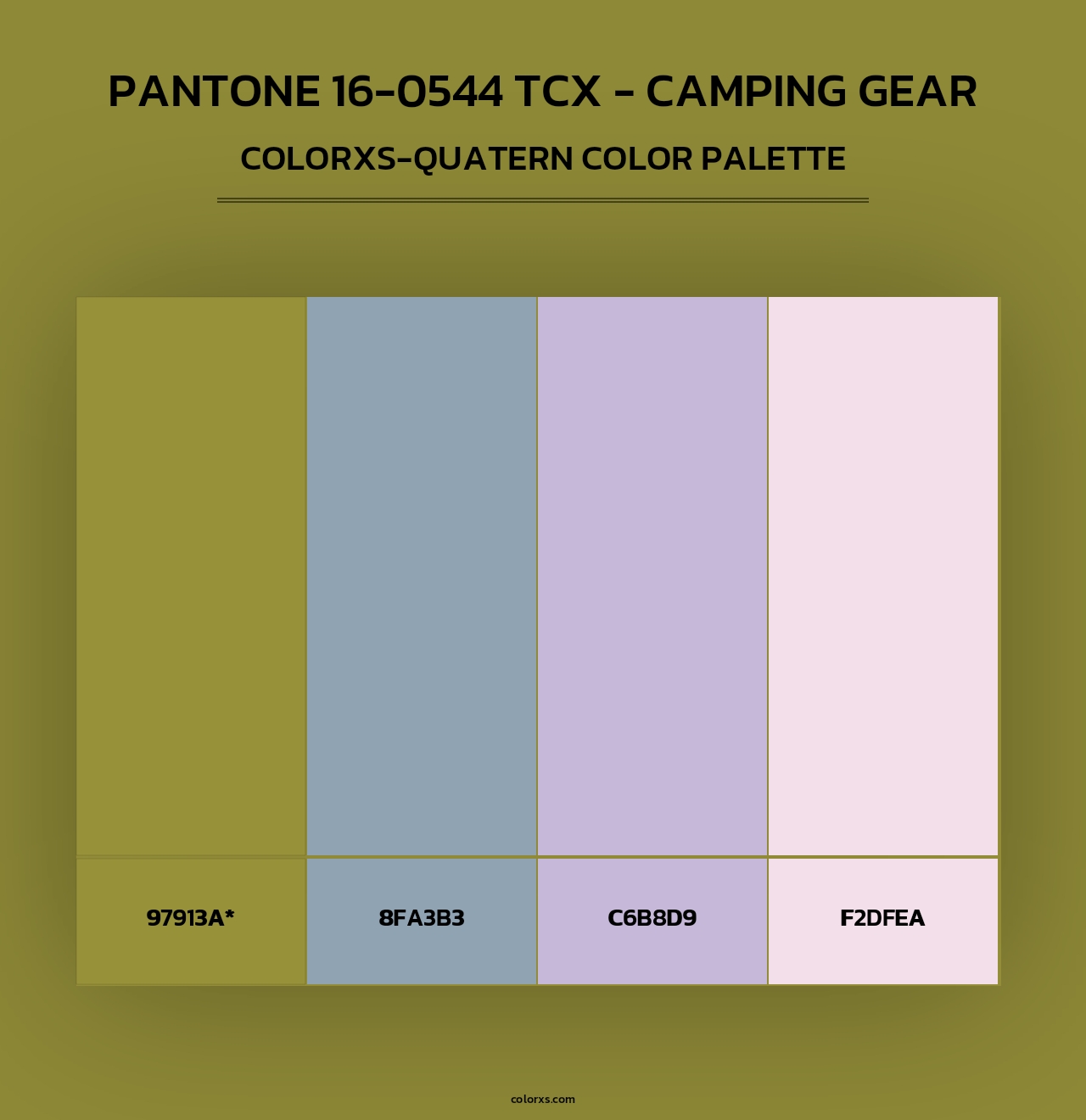 PANTONE 16-0544 TCX - Camping Gear - Colorxs Quad Palette