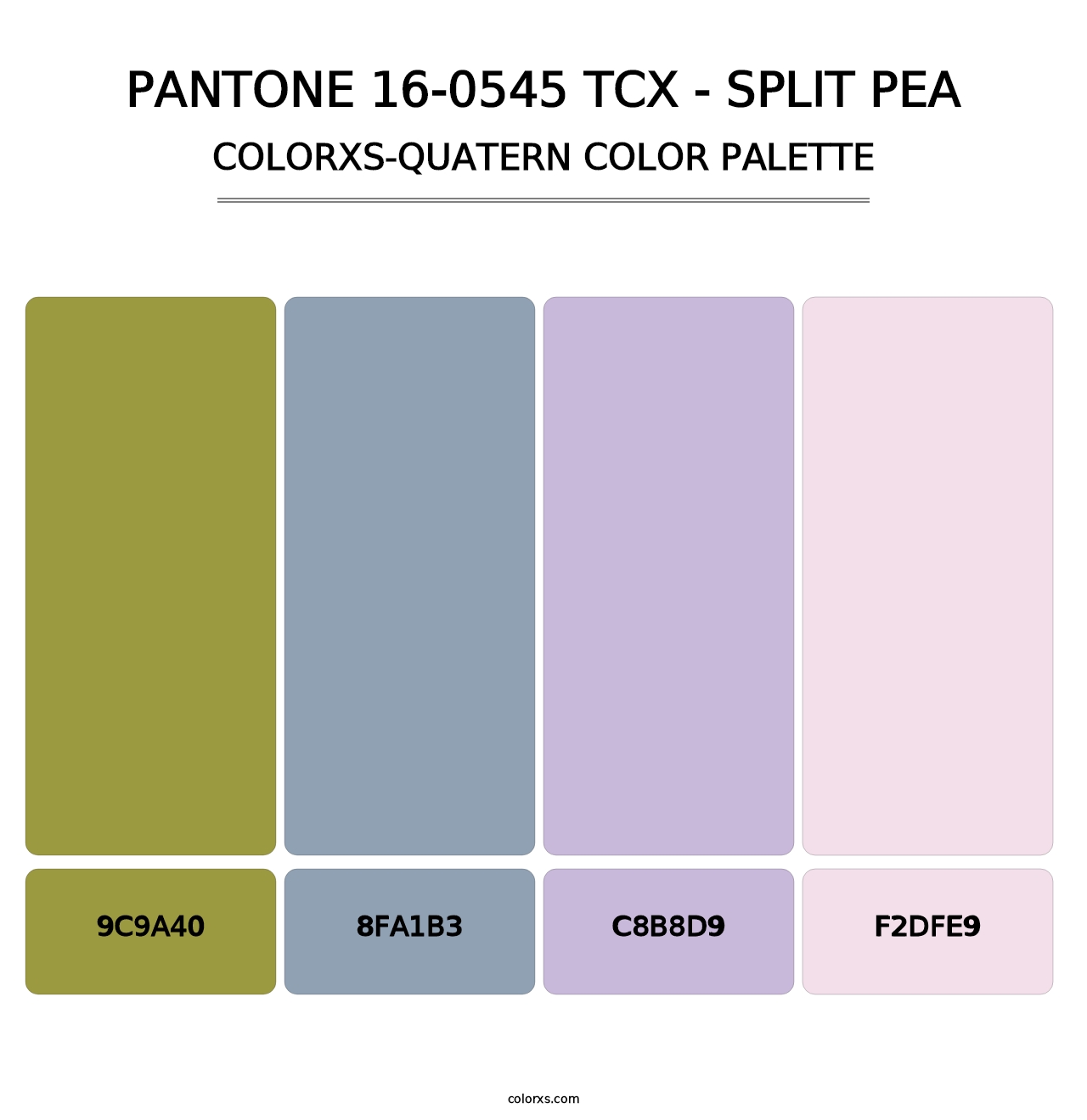 PANTONE 16-0545 TCX - Split Pea - Colorxs Quatern Palette