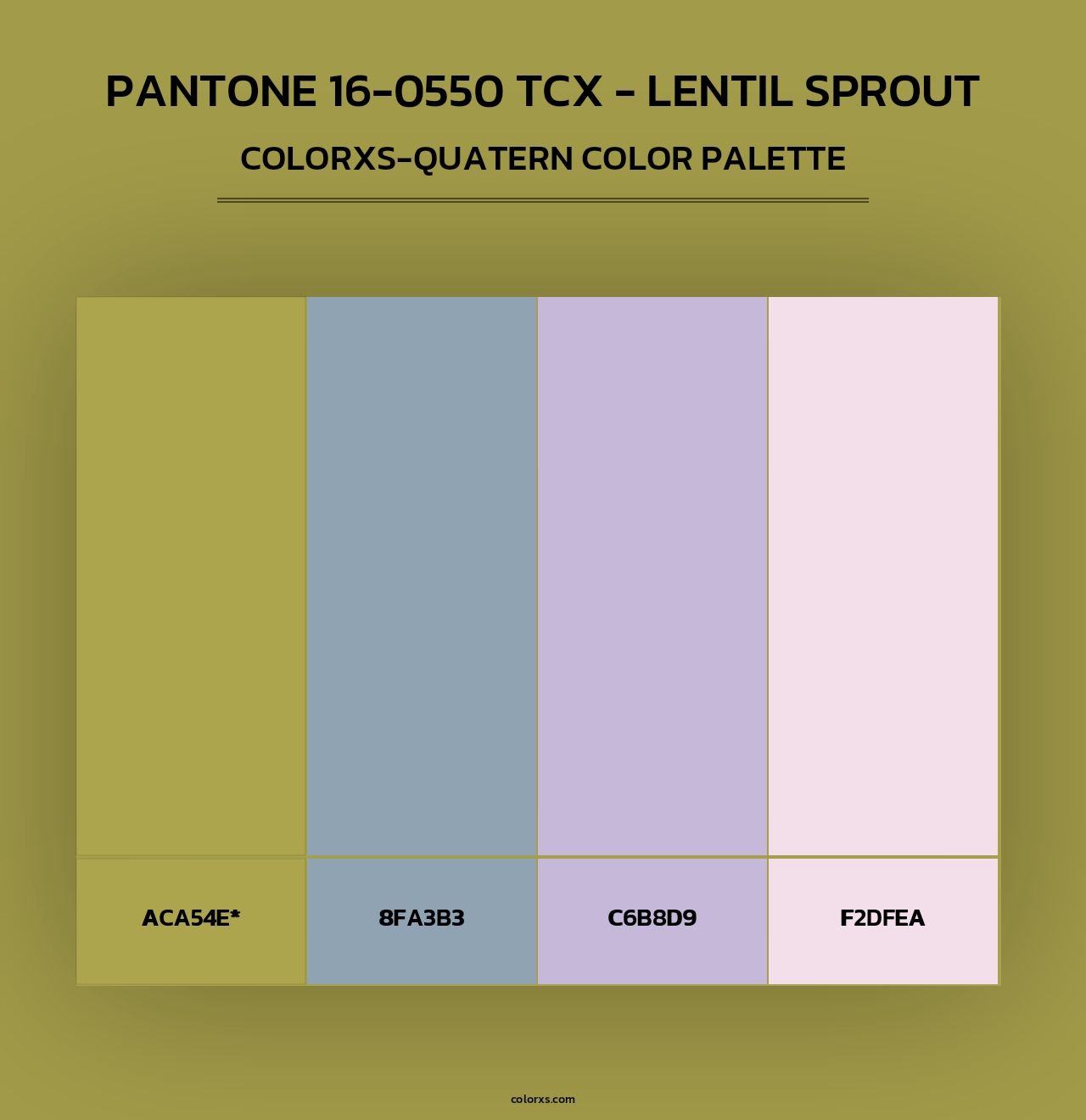PANTONE 16-0550 TCX - Lentil Sprout - Colorxs Quad Palette