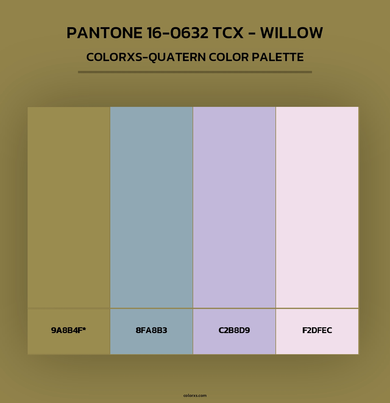 PANTONE 16-0632 TCX - Willow - Colorxs Quad Palette