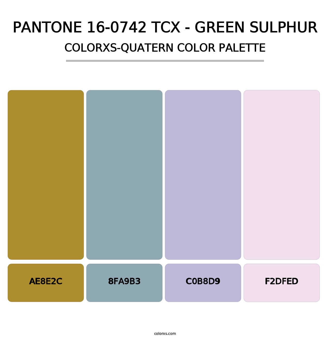 PANTONE 16-0742 TCX - Green Sulphur - Colorxs Quatern Palette