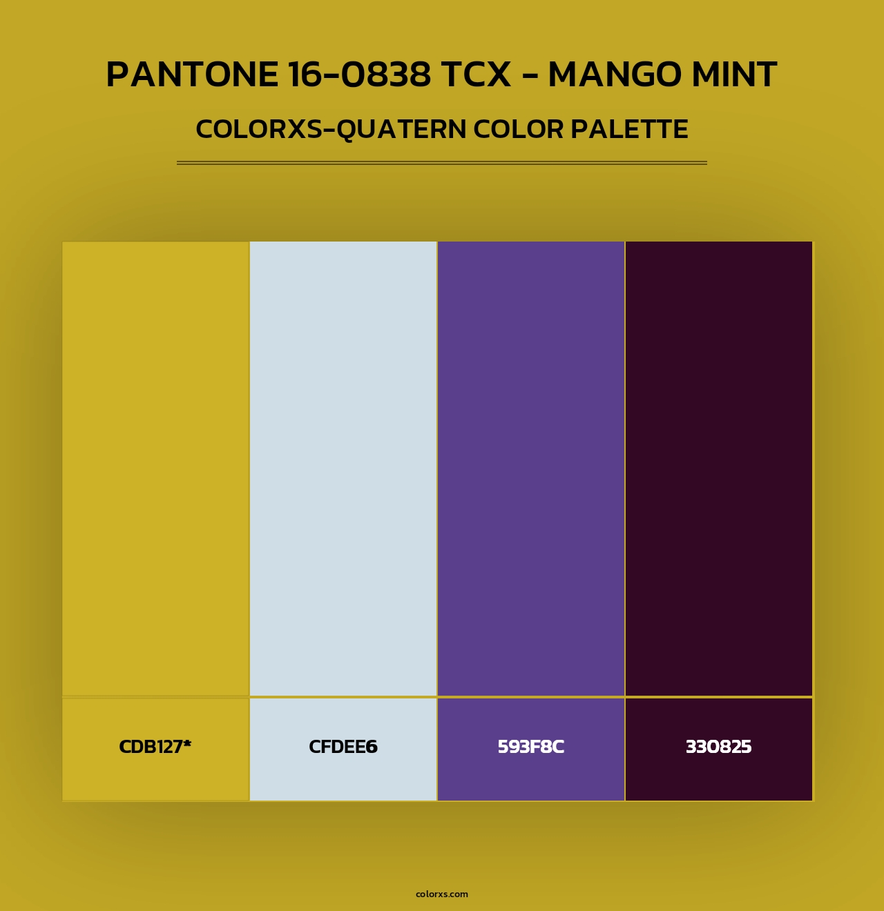 PANTONE 16-0838 TCX - Mango Mint - Colorxs Quad Palette