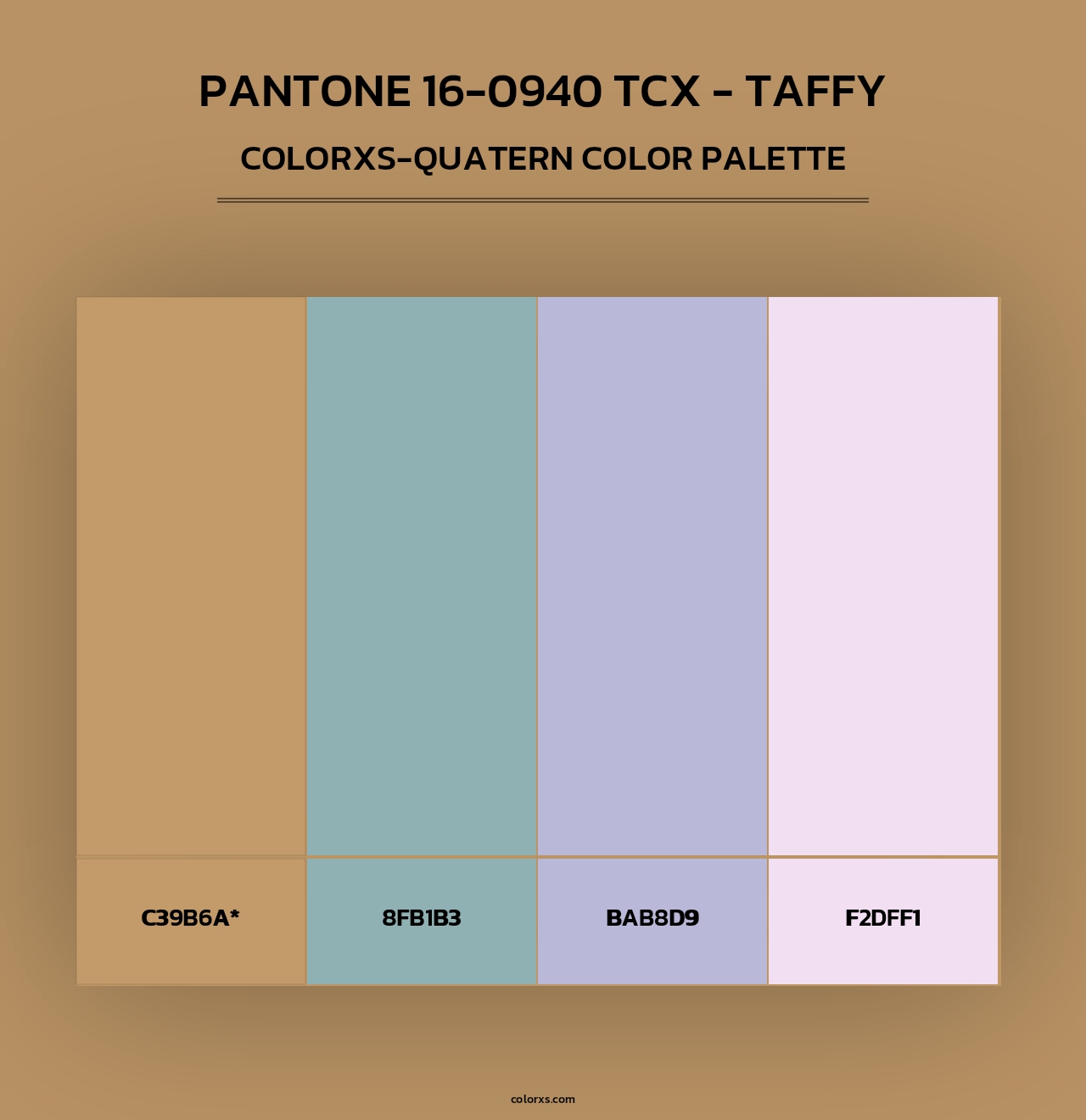 PANTONE 16-0940 TCX - Taffy - Colorxs Quad Palette