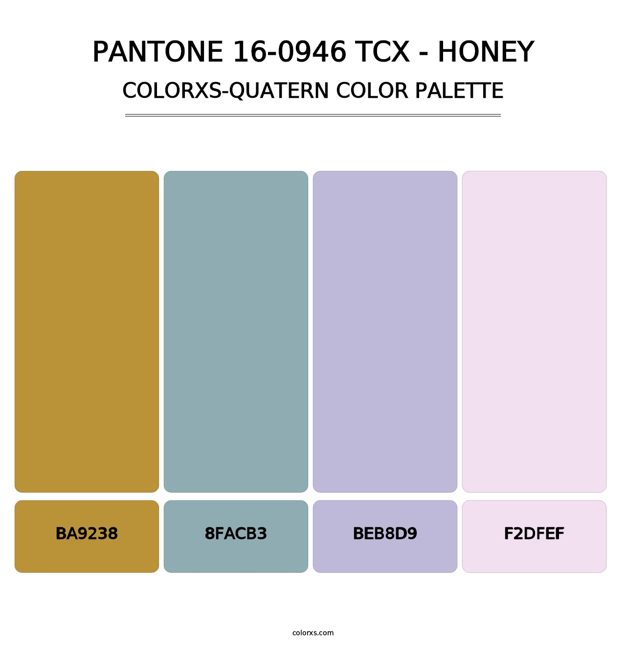 PANTONE 16-0946 TCX - Honey - Colorxs Quatern Palette
