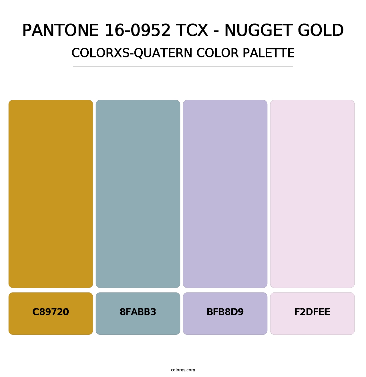 PANTONE 16-0952 TCX - Nugget Gold - Colorxs Quatern Palette