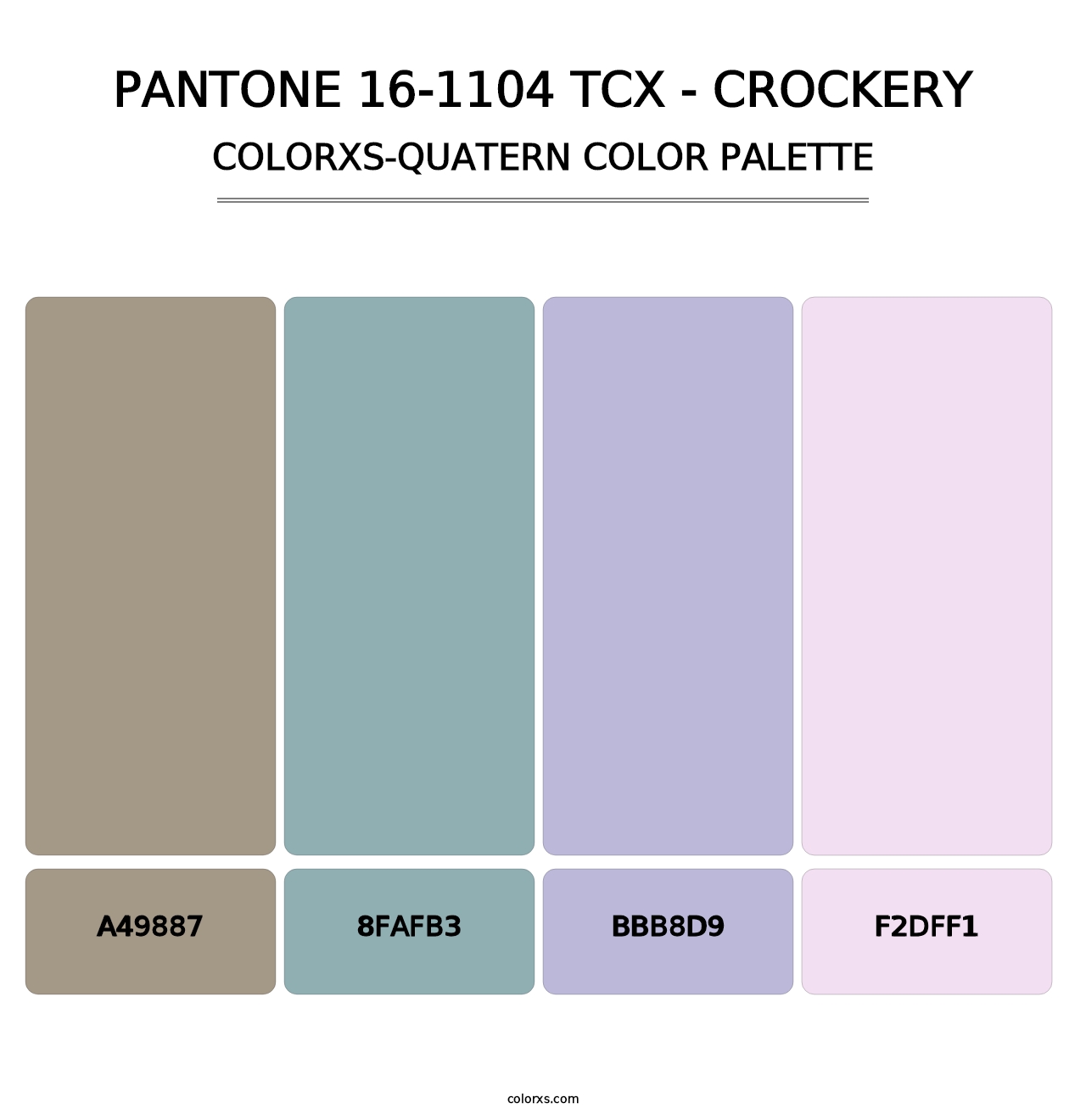 PANTONE 16-1104 TCX - Crockery - Colorxs Quatern Palette