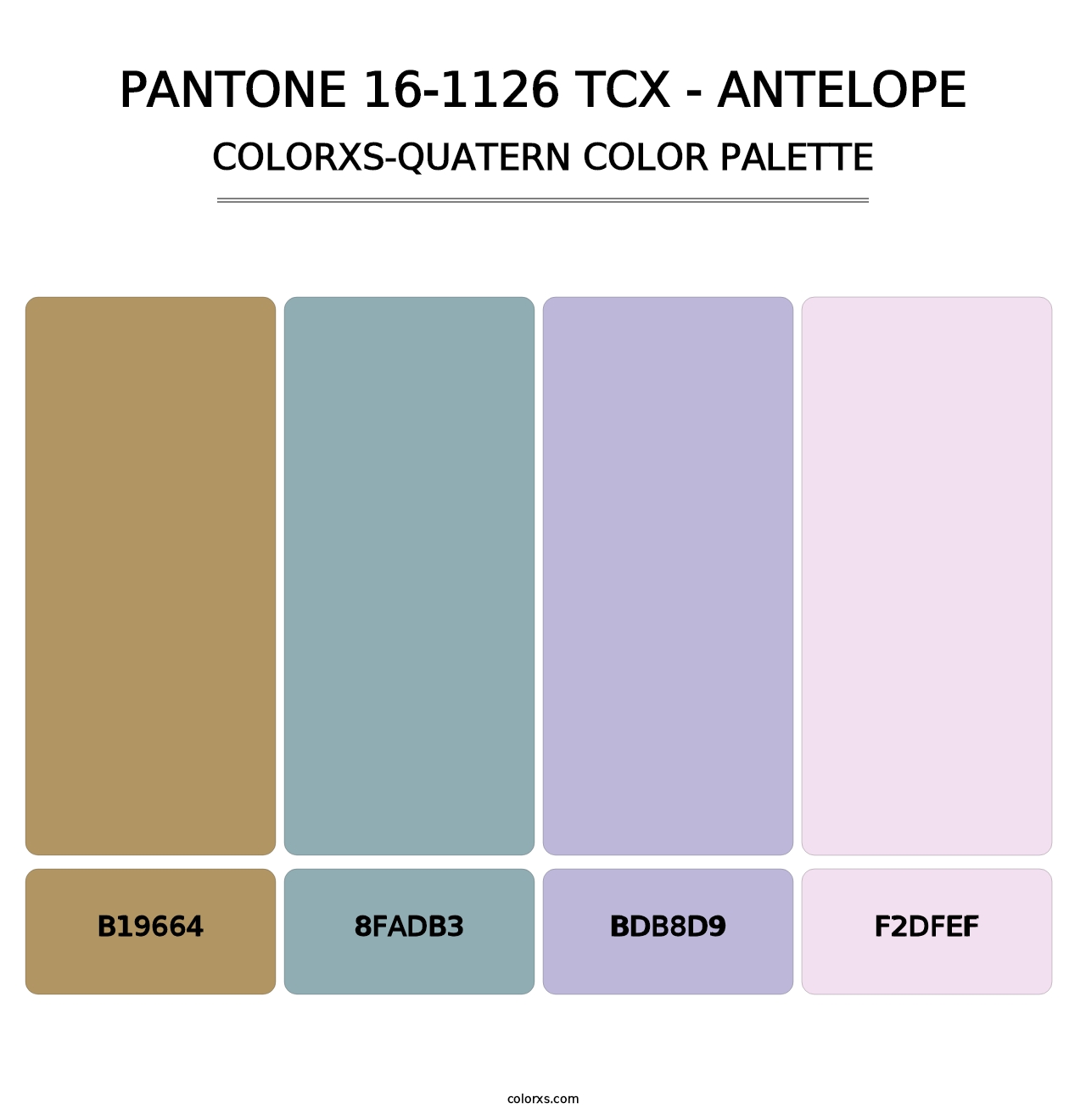 PANTONE 16-1126 TCX - Antelope - Colorxs Quatern Palette