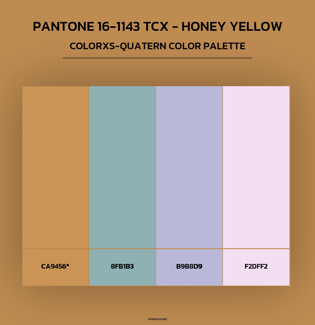 PANTONE 16-1143 TCX - Honey Yellow - Colorxs Quad Palette