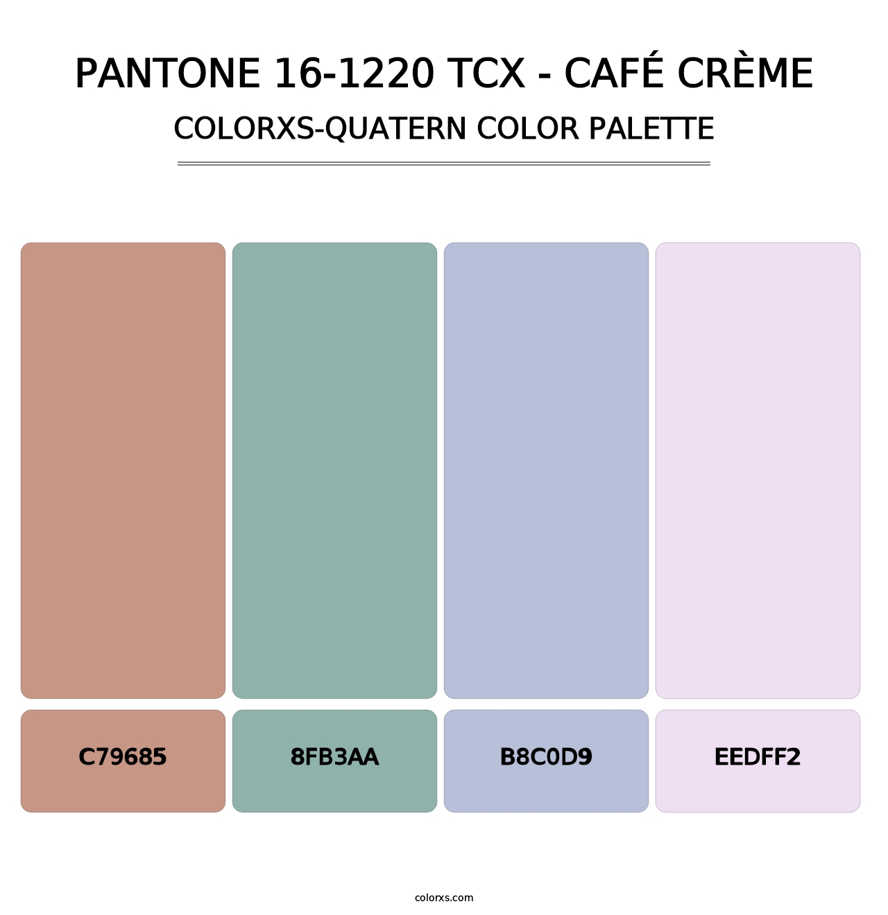 PANTONE 16-1220 TCX - Café Crème - Colorxs Quatern Palette