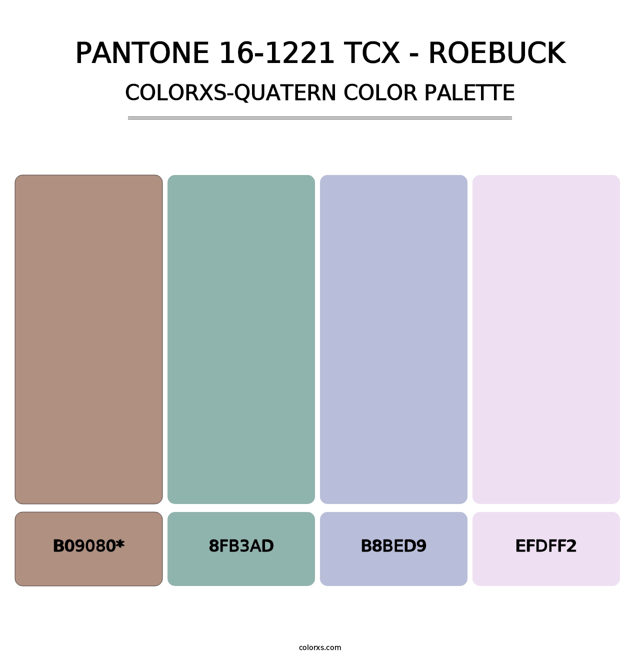 PANTONE 16-1221 TCX - Roebuck - Colorxs Quatern Palette