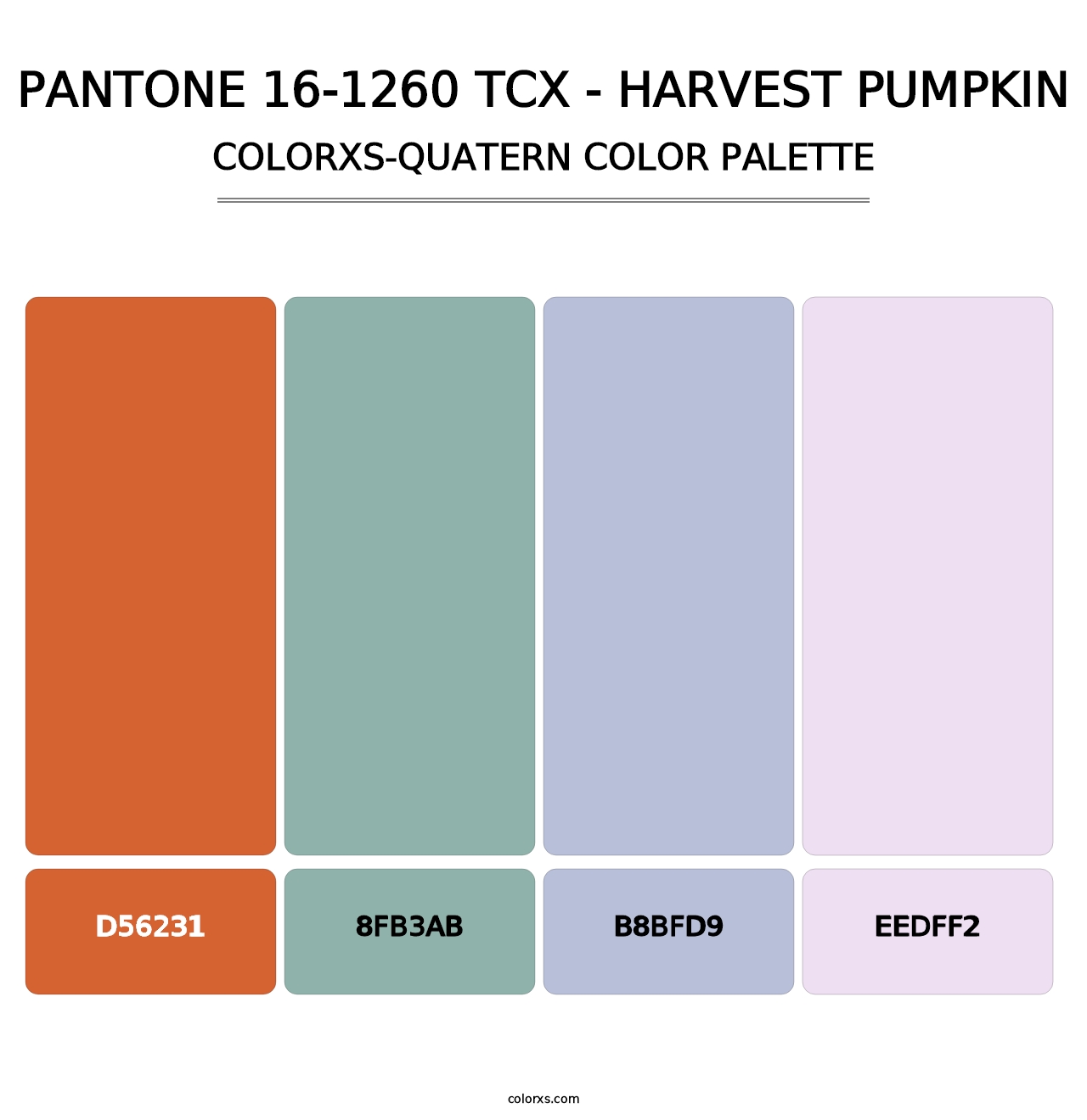 PANTONE 16-1260 TCX - Harvest Pumpkin - Colorxs Quatern Palette