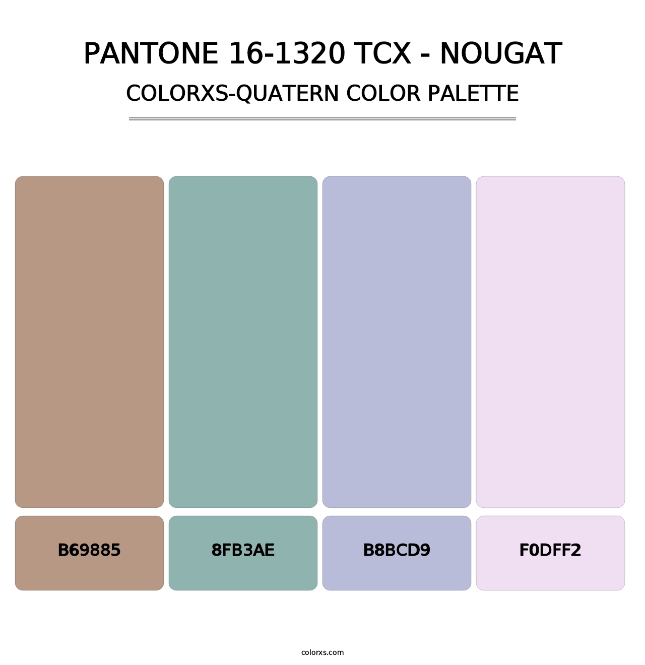 PANTONE 16-1320 TCX - Nougat - Colorxs Quatern Palette