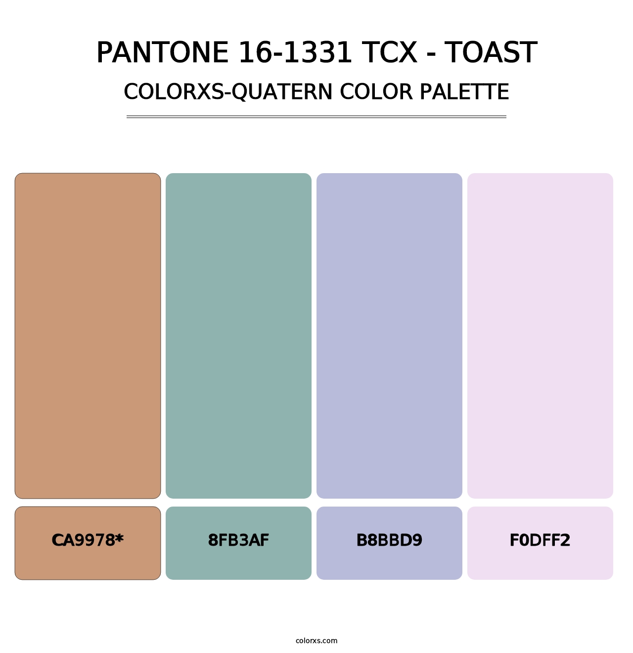 PANTONE 16-1331 TCX - Toast - Colorxs Quatern Palette