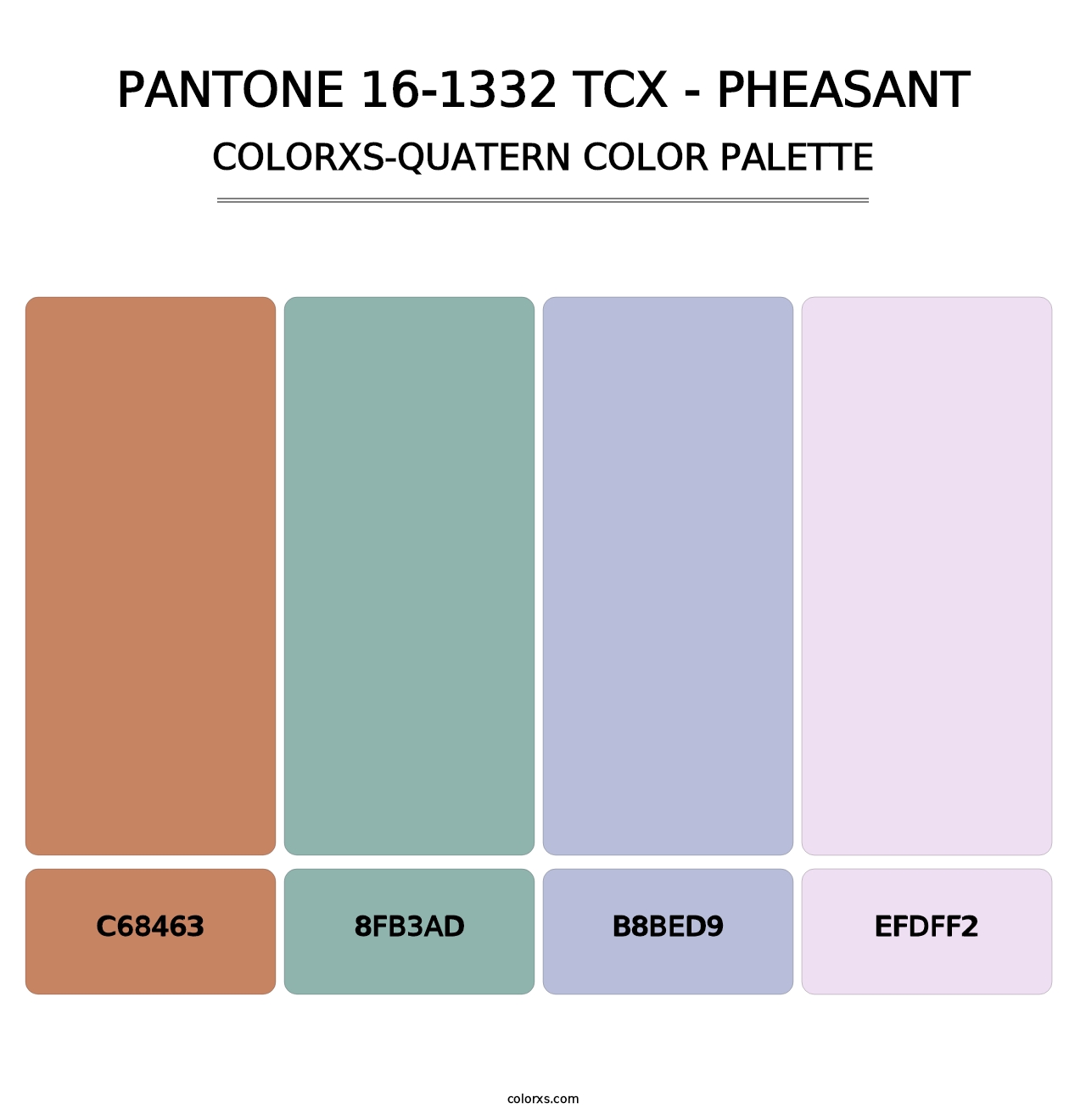 PANTONE 16-1332 TCX - Pheasant - Colorxs Quatern Palette