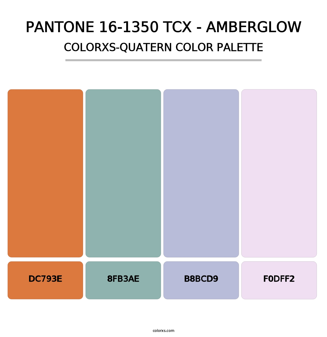 PANTONE 16-1350 TCX - Amberglow - Colorxs Quatern Palette