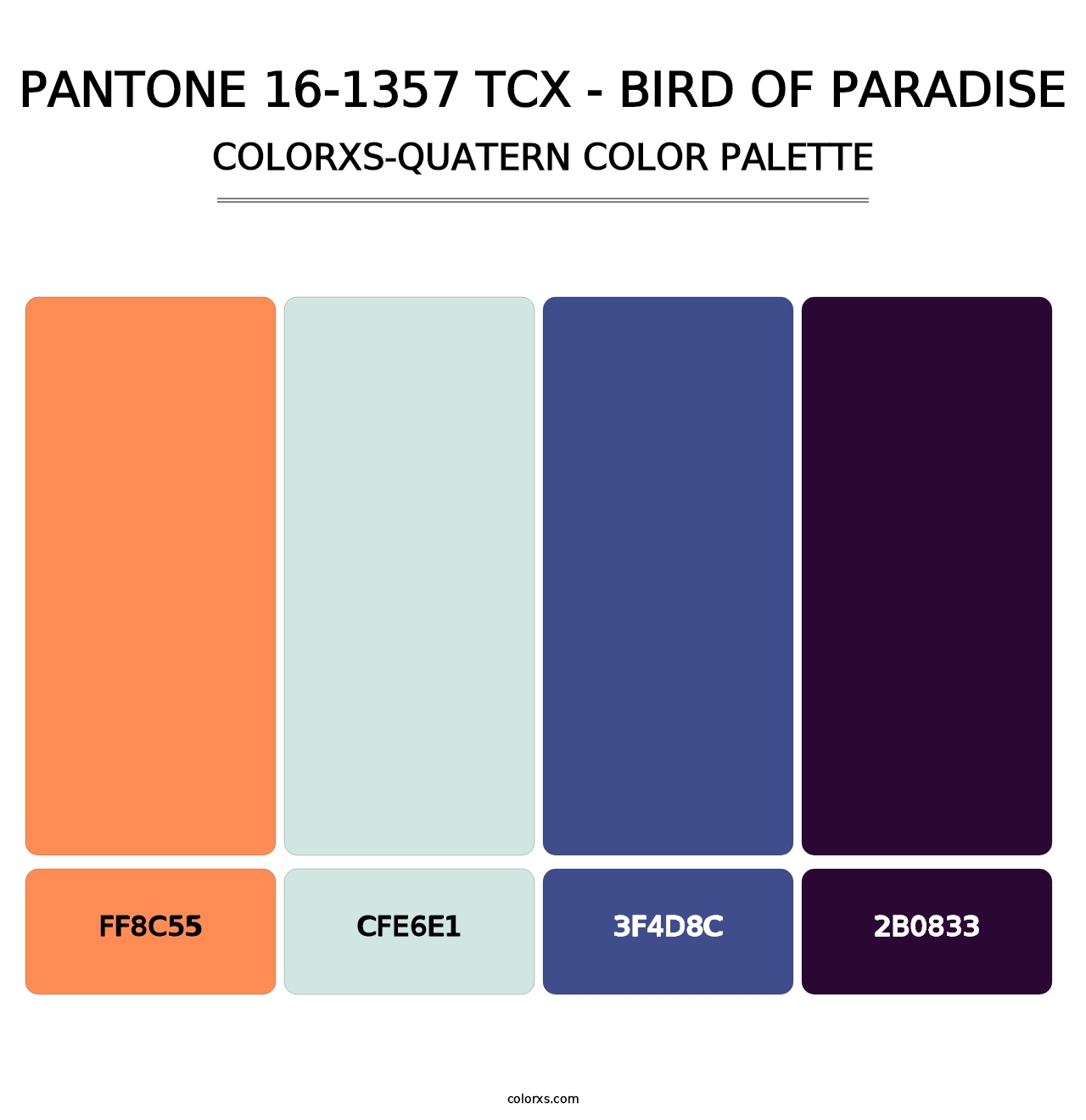 PANTONE 16-1357 TCX - Bird of Paradise - Colorxs Quatern Palette