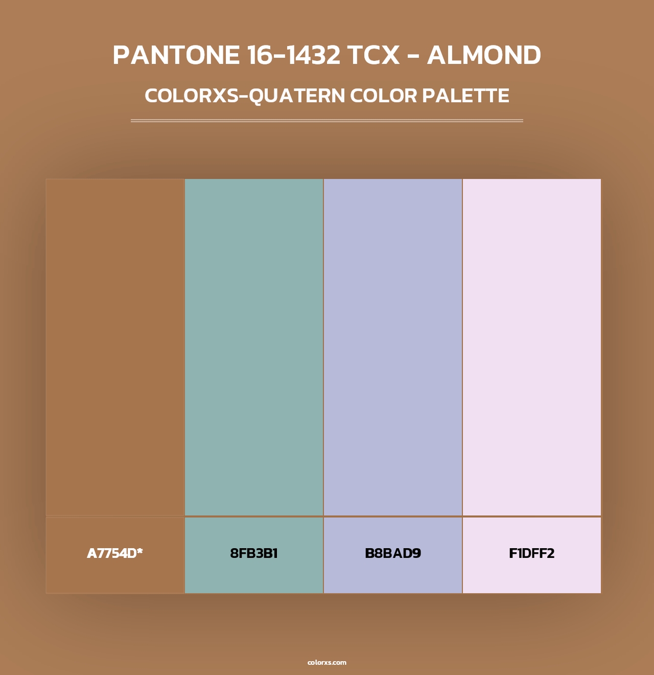 PANTONE 16-1432 TCX - Almond - Colorxs Quad Palette