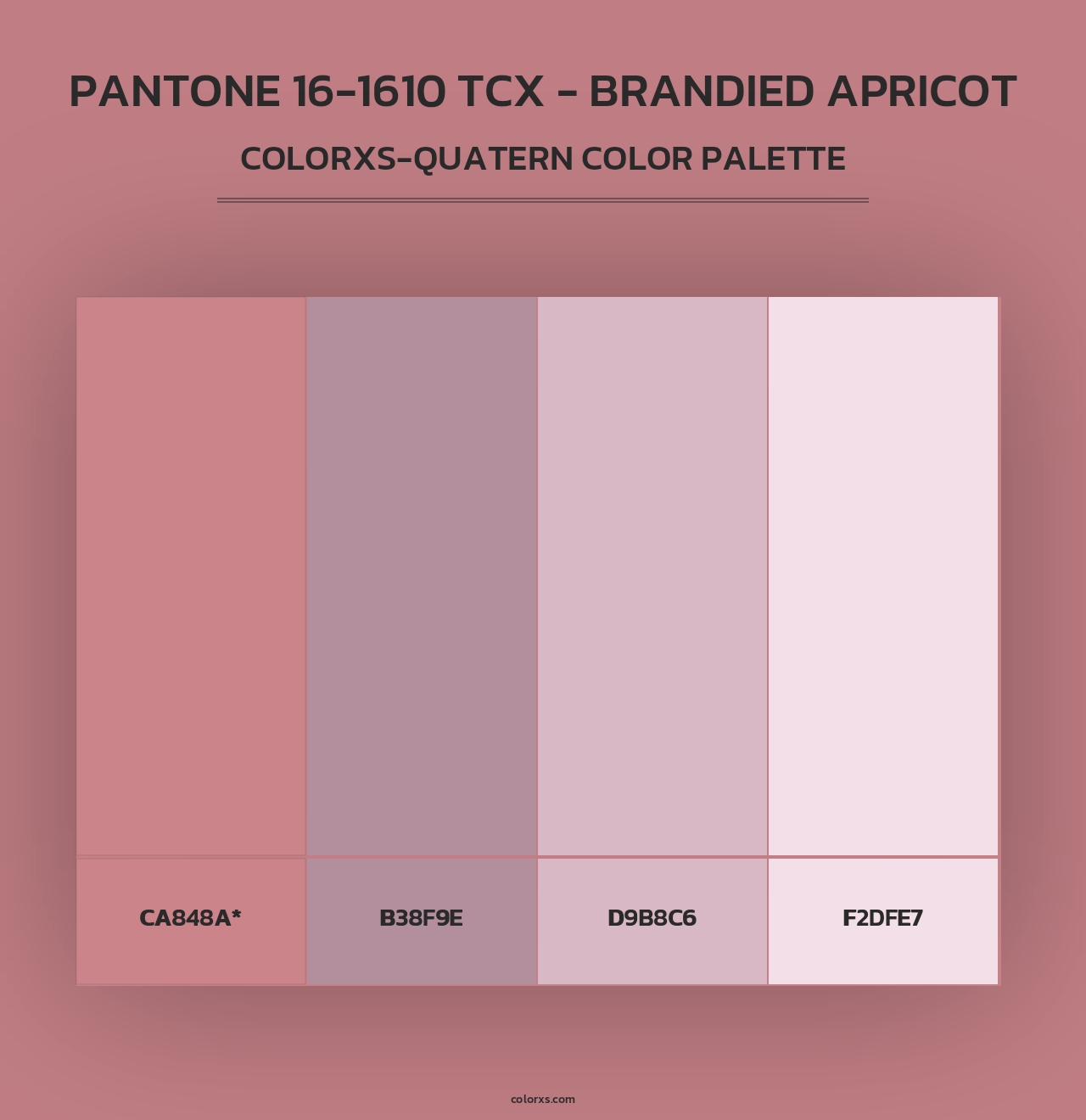 PANTONE 16-1610 TCX - Brandied Apricot - Colorxs Quad Palette