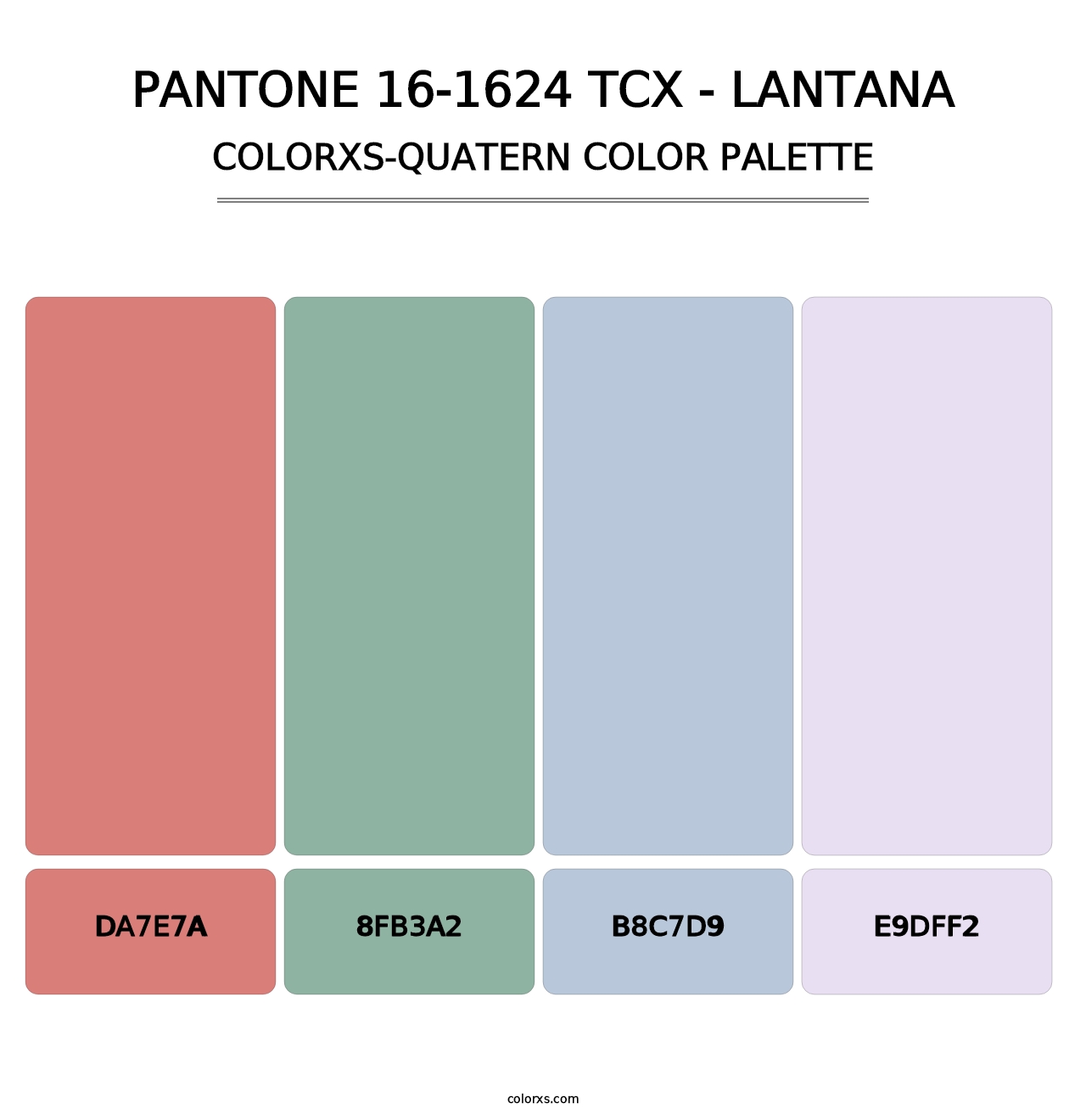 PANTONE 16-1624 TCX - Lantana - Colorxs Quatern Palette