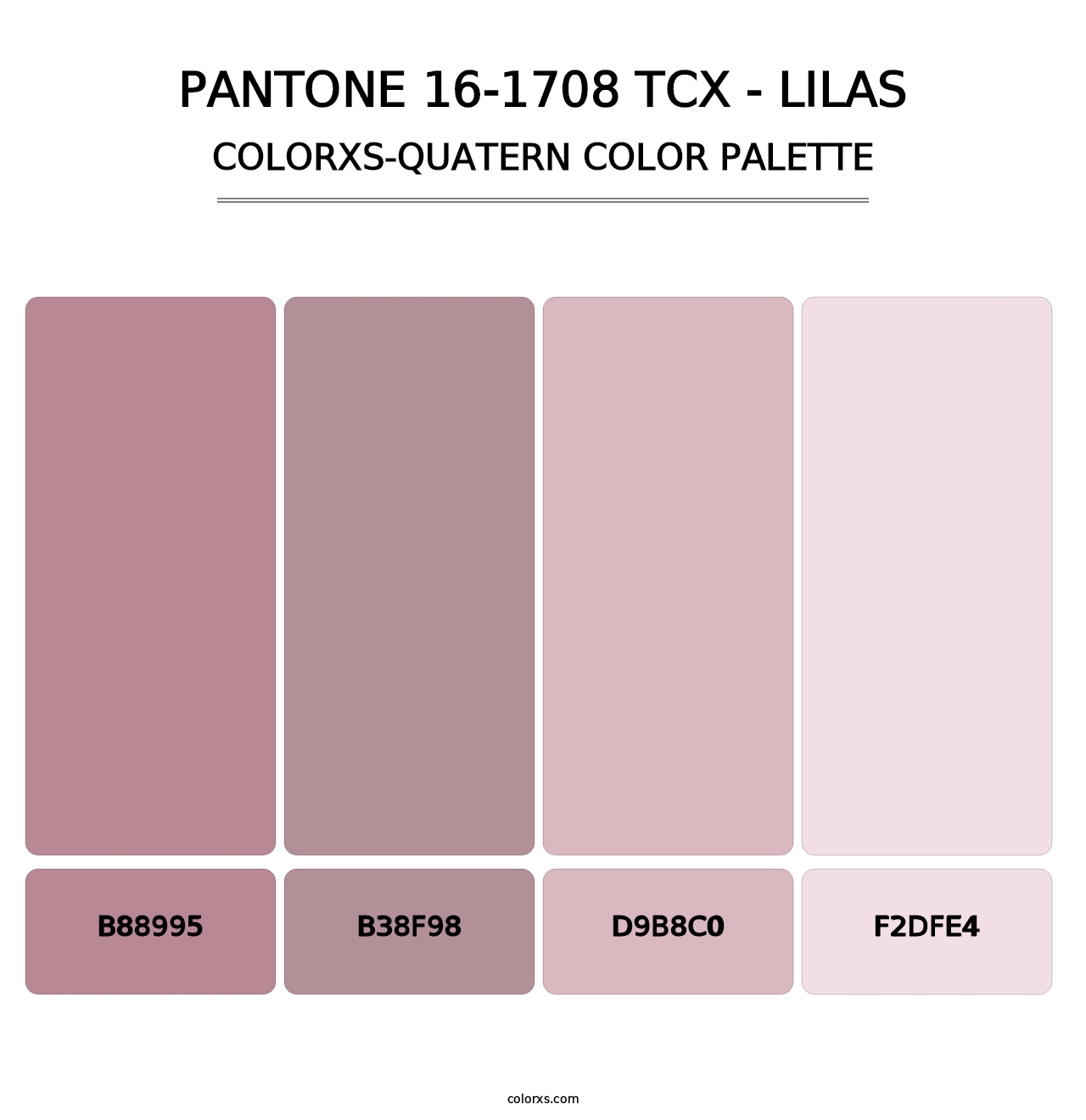 PANTONE 16-1708 TCX - Lilas - Colorxs Quatern Palette