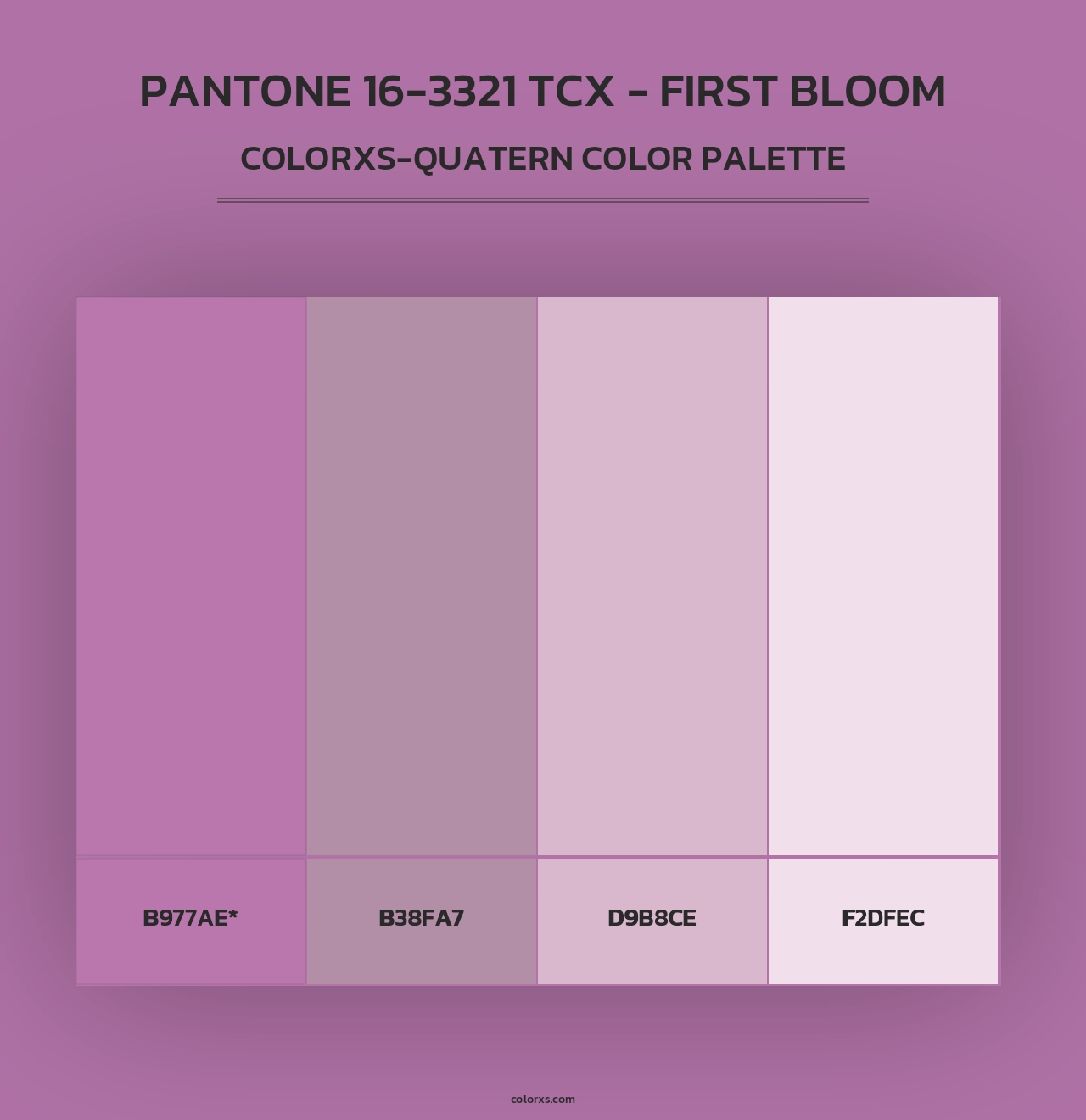 PANTONE 16-3321 TCX - First Bloom - Colorxs Quad Palette