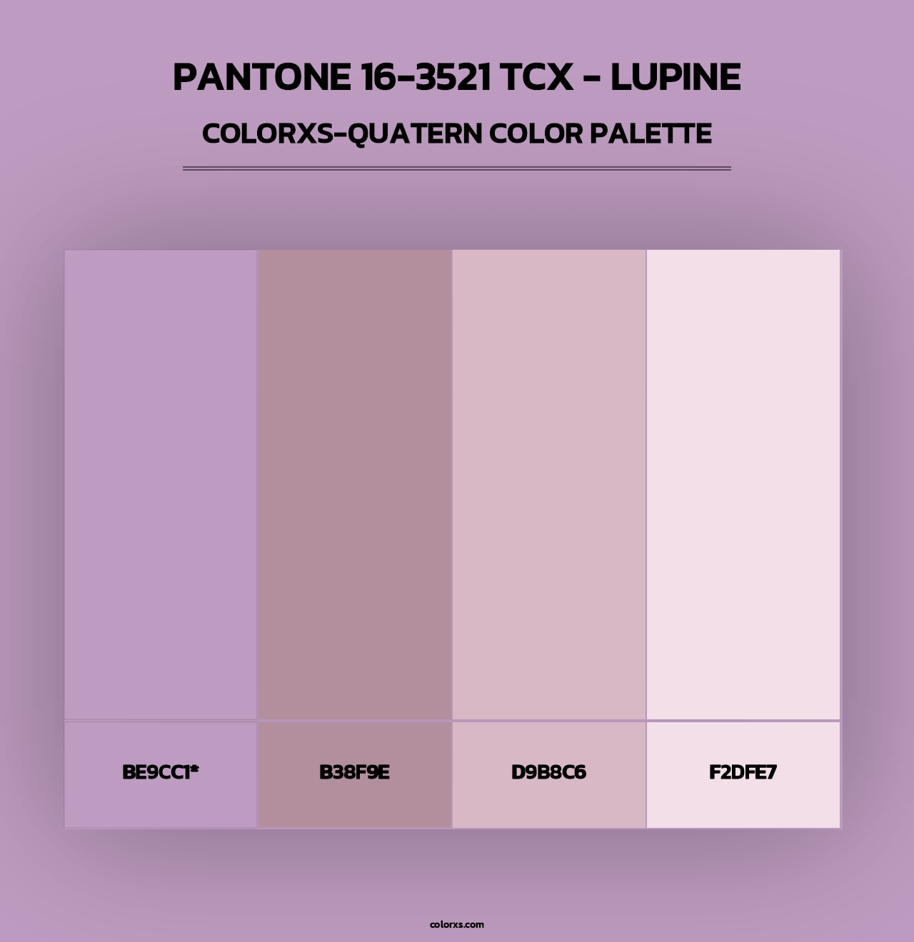 PANTONE 16-3521 TCX - Lupine - Colorxs Quad Palette