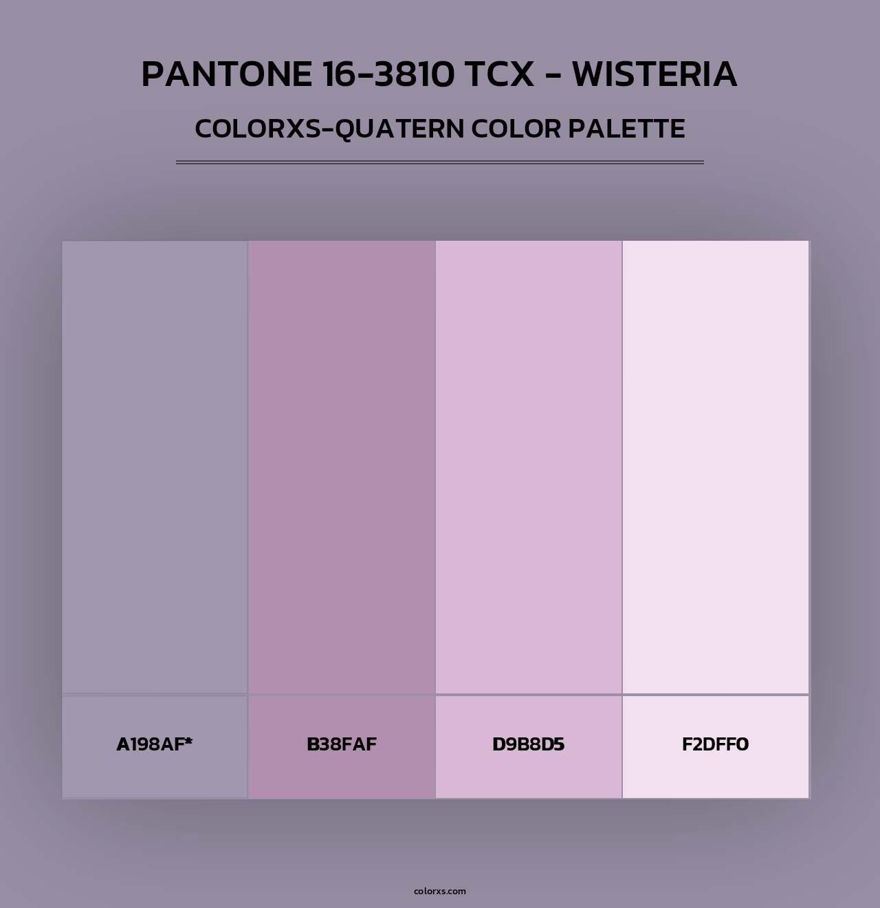 PANTONE 16-3810 TCX - Wisteria - Colorxs Quad Palette