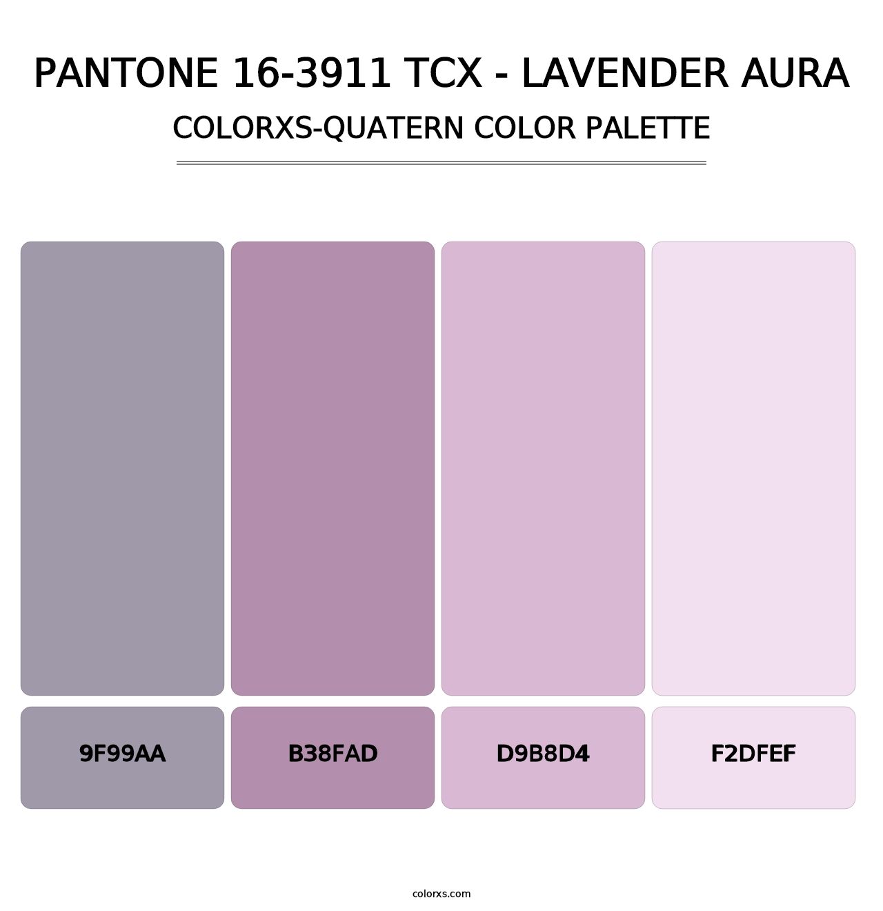 PANTONE 16-3911 TCX - Lavender Aura - Colorxs Quatern Palette