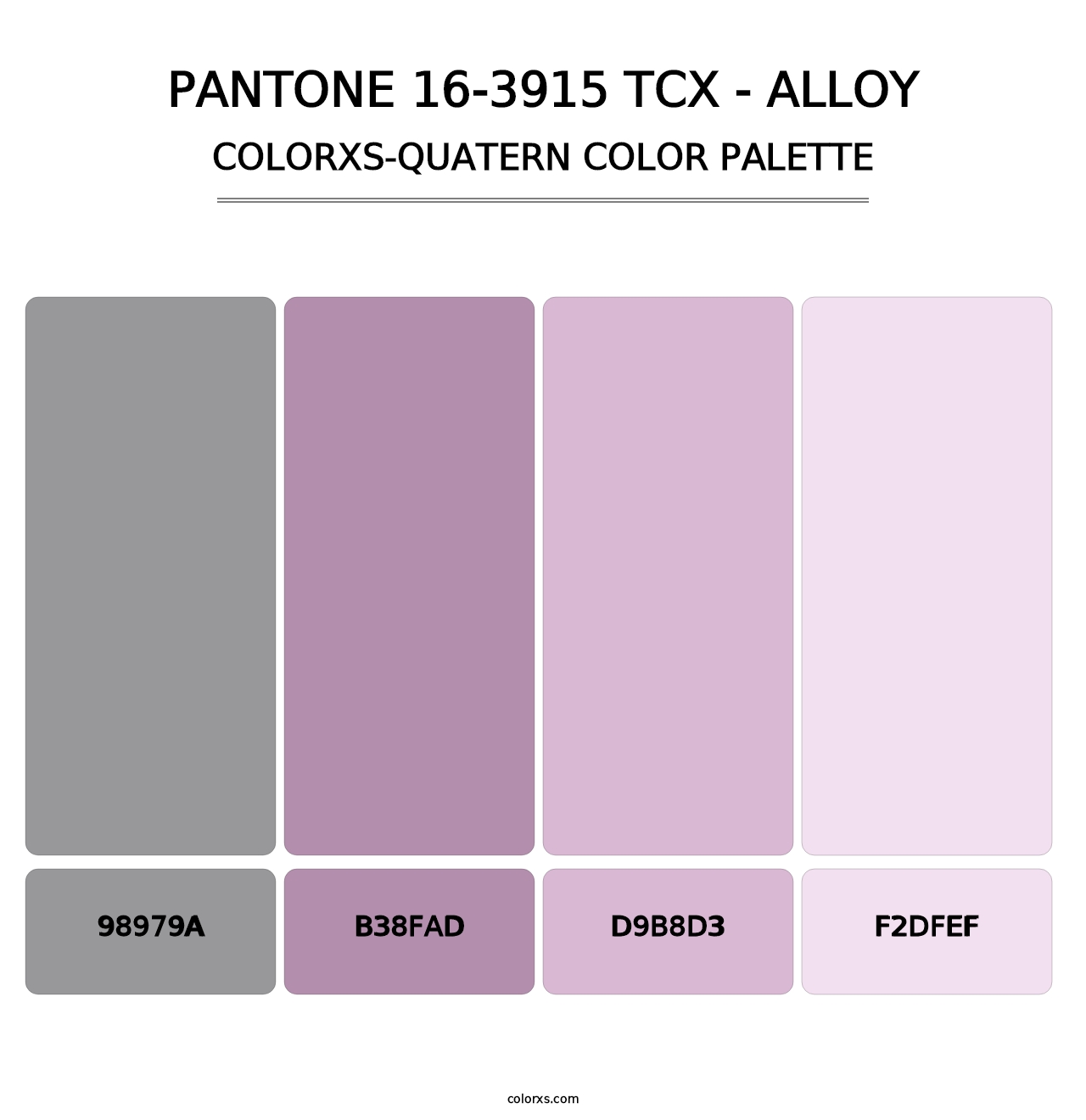 PANTONE 16-3915 TCX - Alloy - Colorxs Quatern Palette