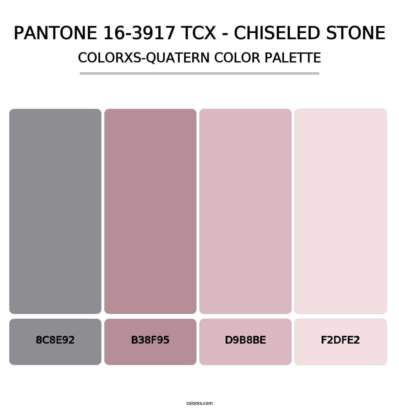 PANTONE 16-3917 TCX - Chiseled Stone - Colorxs Quatern Palette