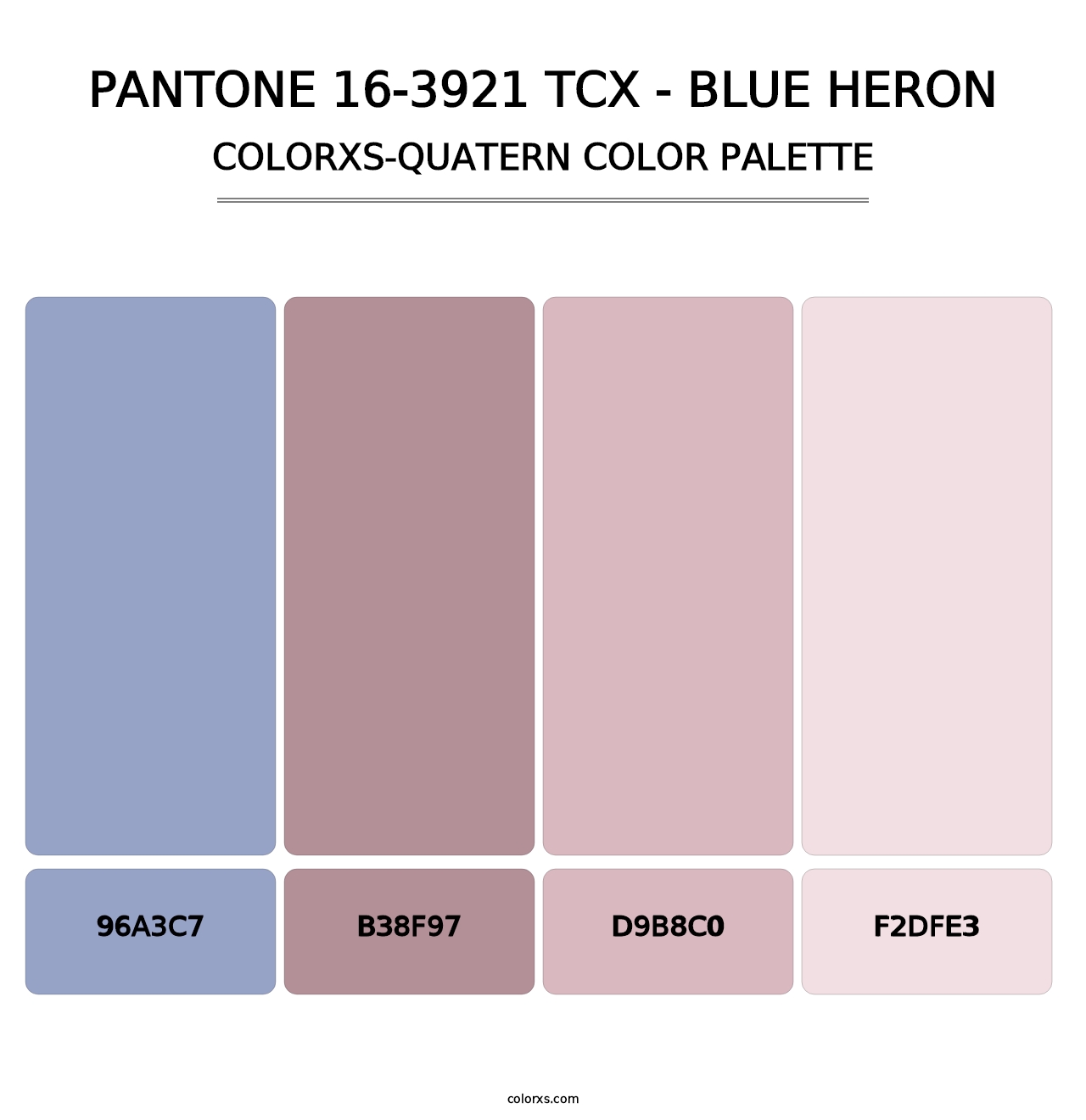 PANTONE 16-3921 TCX - Blue Heron - Colorxs Quatern Palette
