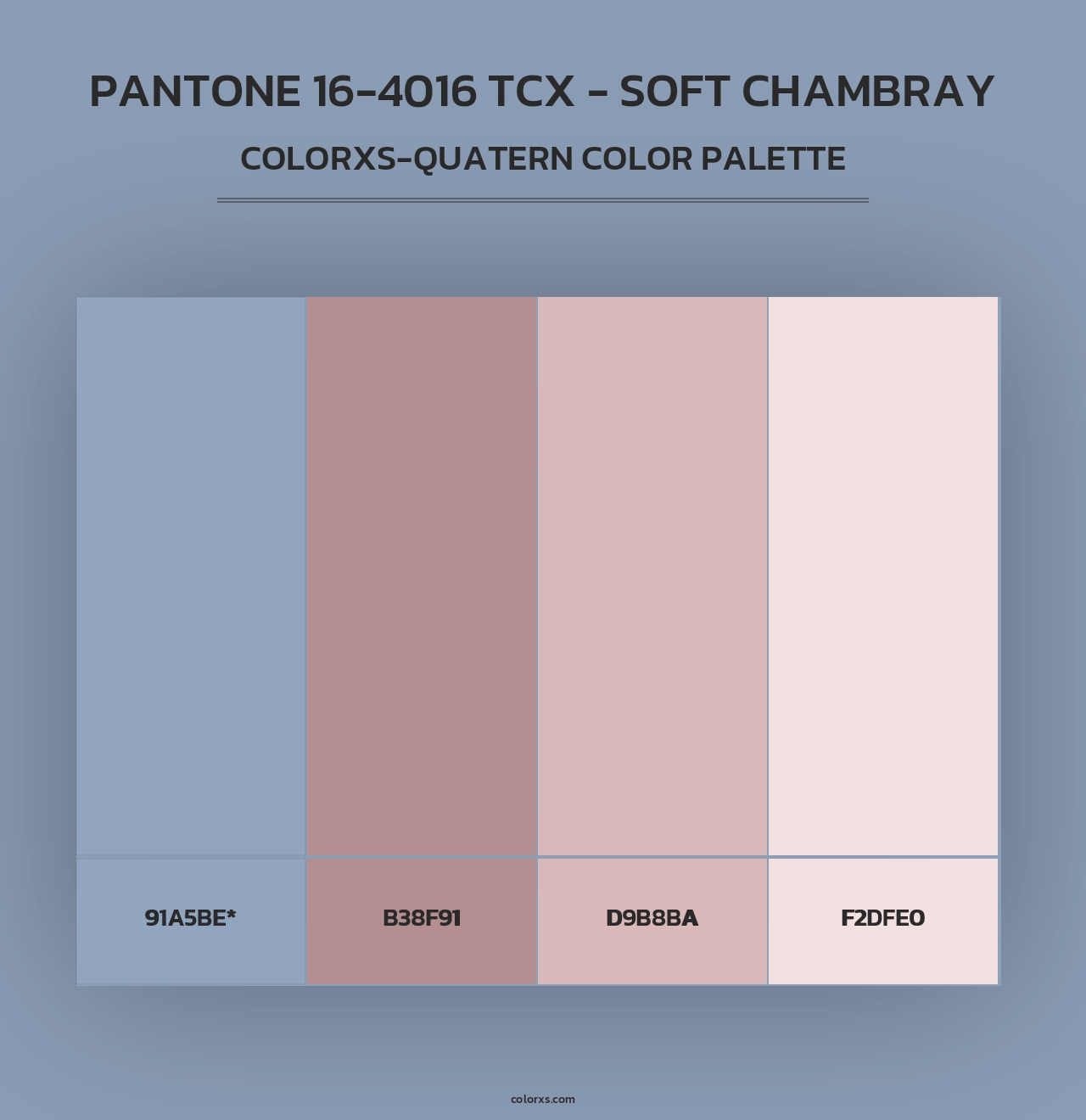 PANTONE 16-4016 TCX - Soft Chambray - Colorxs Quad Palette
