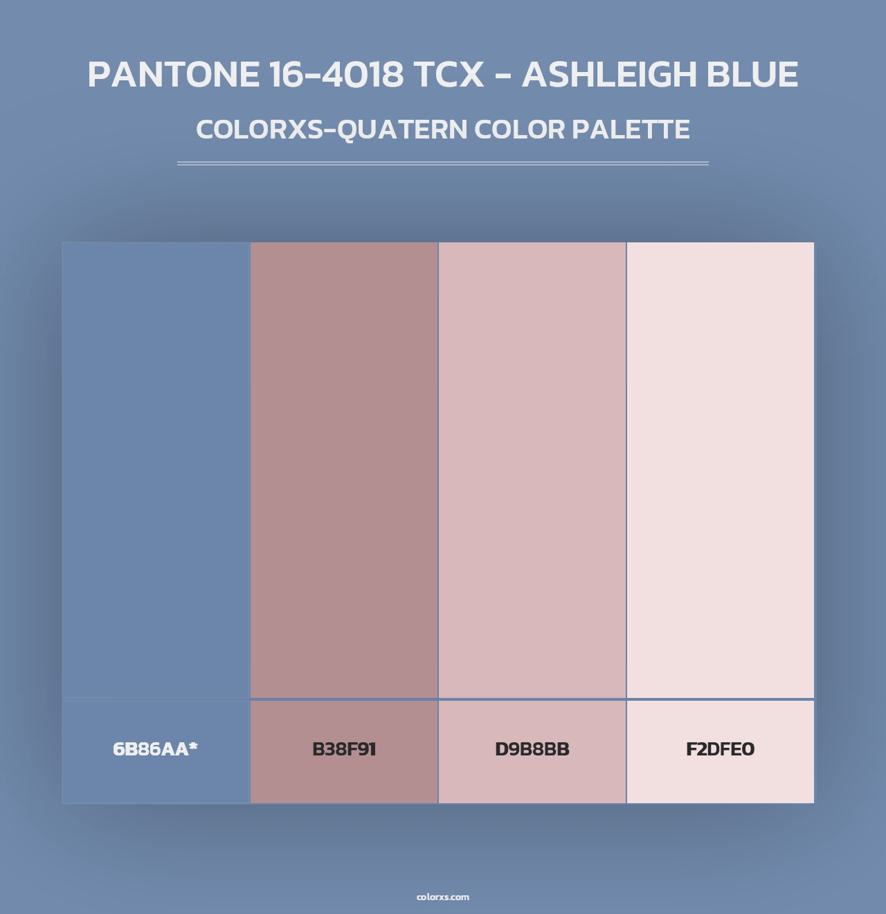 PANTONE 16-4018 TCX - Ashleigh Blue - Colorxs Quad Palette